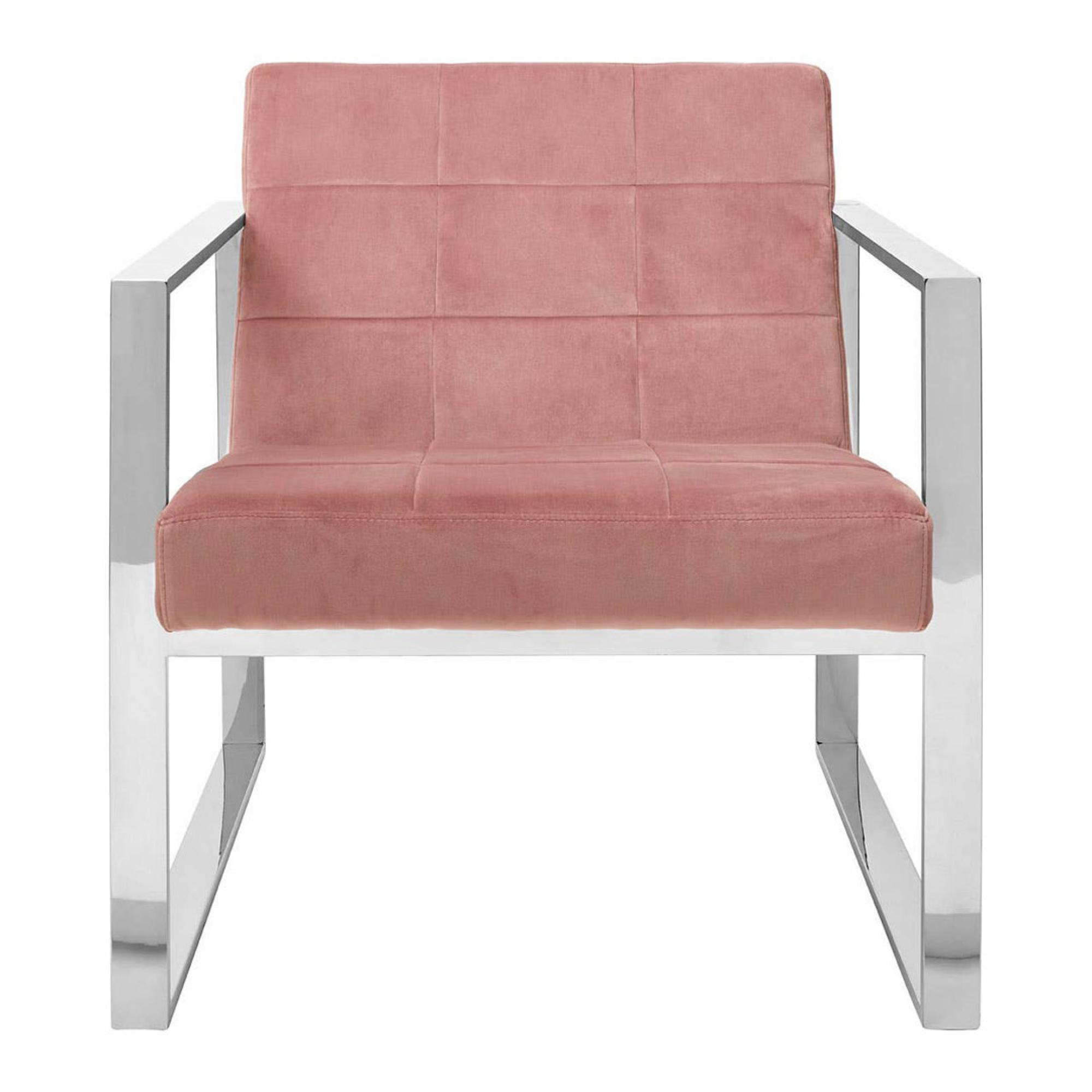 Vogue Cocktail Chair - Pink Velvet Fabric