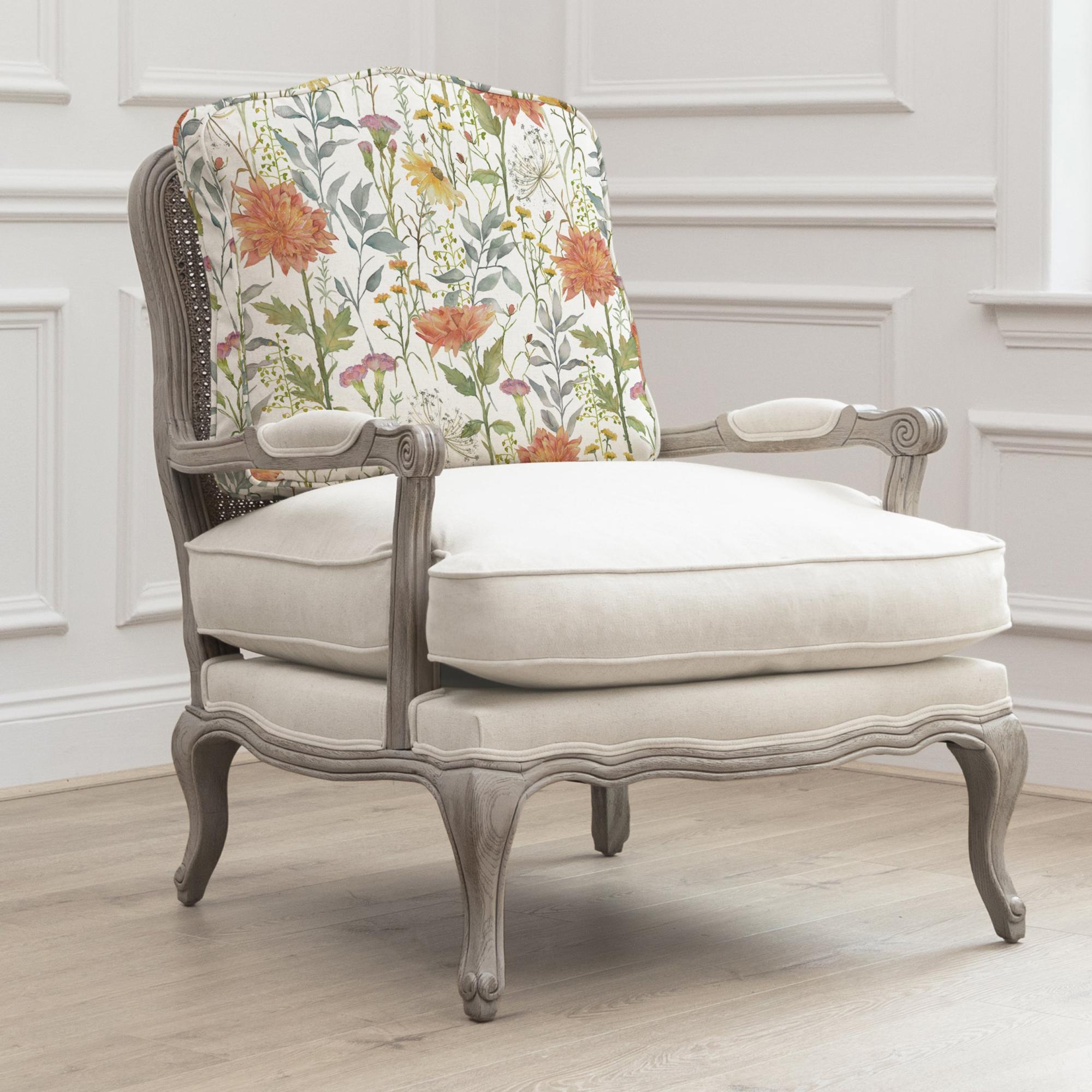 Delamere Florence Armchair - Stone and Linen - Printed