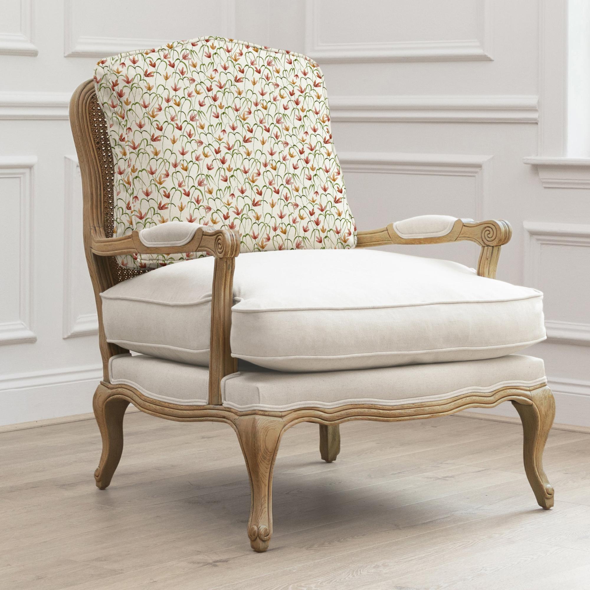 Fresia Florence Armchair - Oak and Linen - Printed