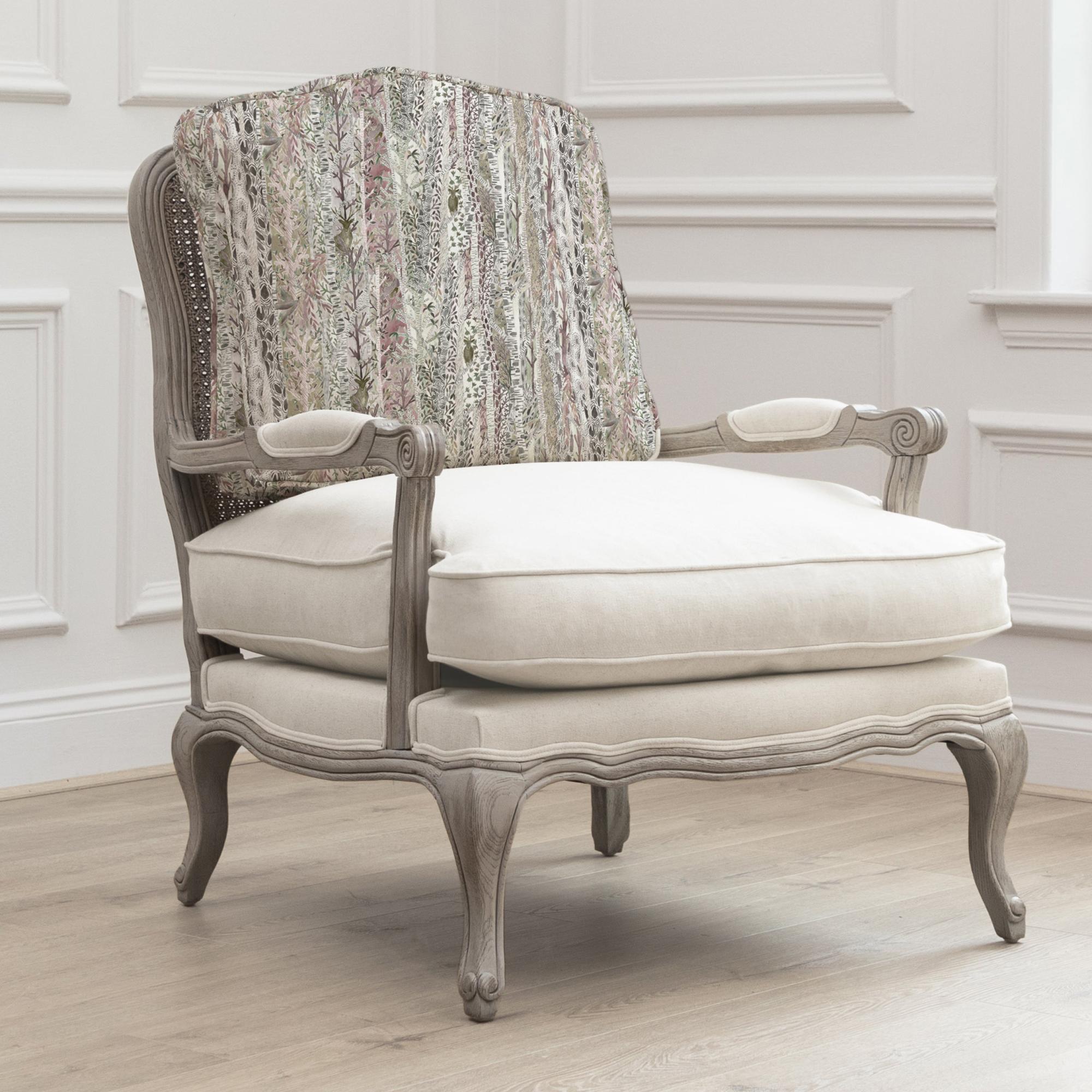 Whimsical Florence Armchair - Tale Stone and Willow - Printed