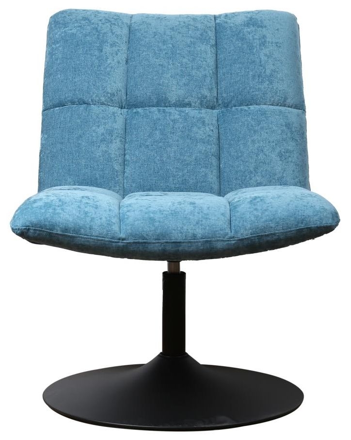 Yerevan Swivel Chair - Chenille Fabric - Blue
