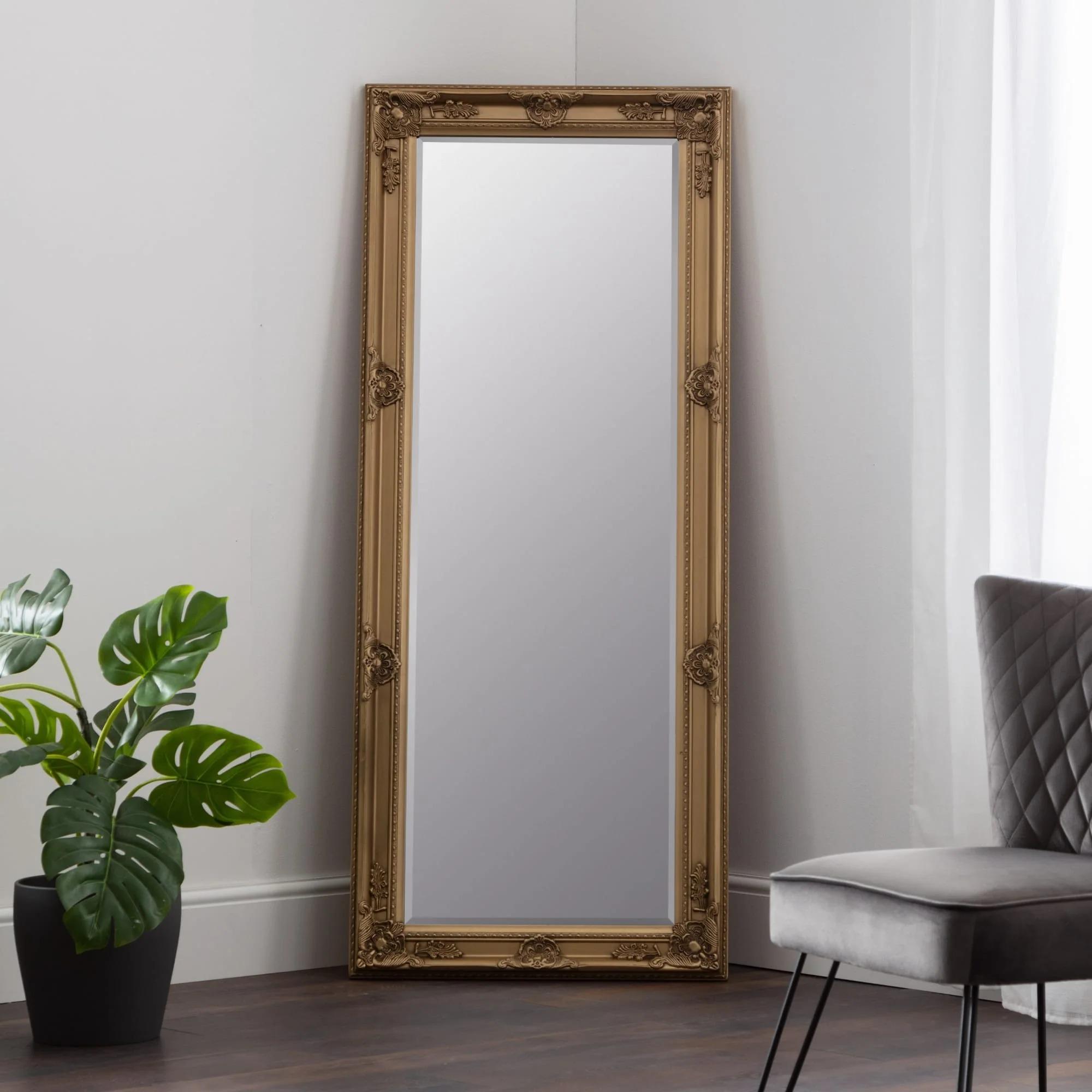 Palais Tall Leaner Mirror - Rectangular - Gold