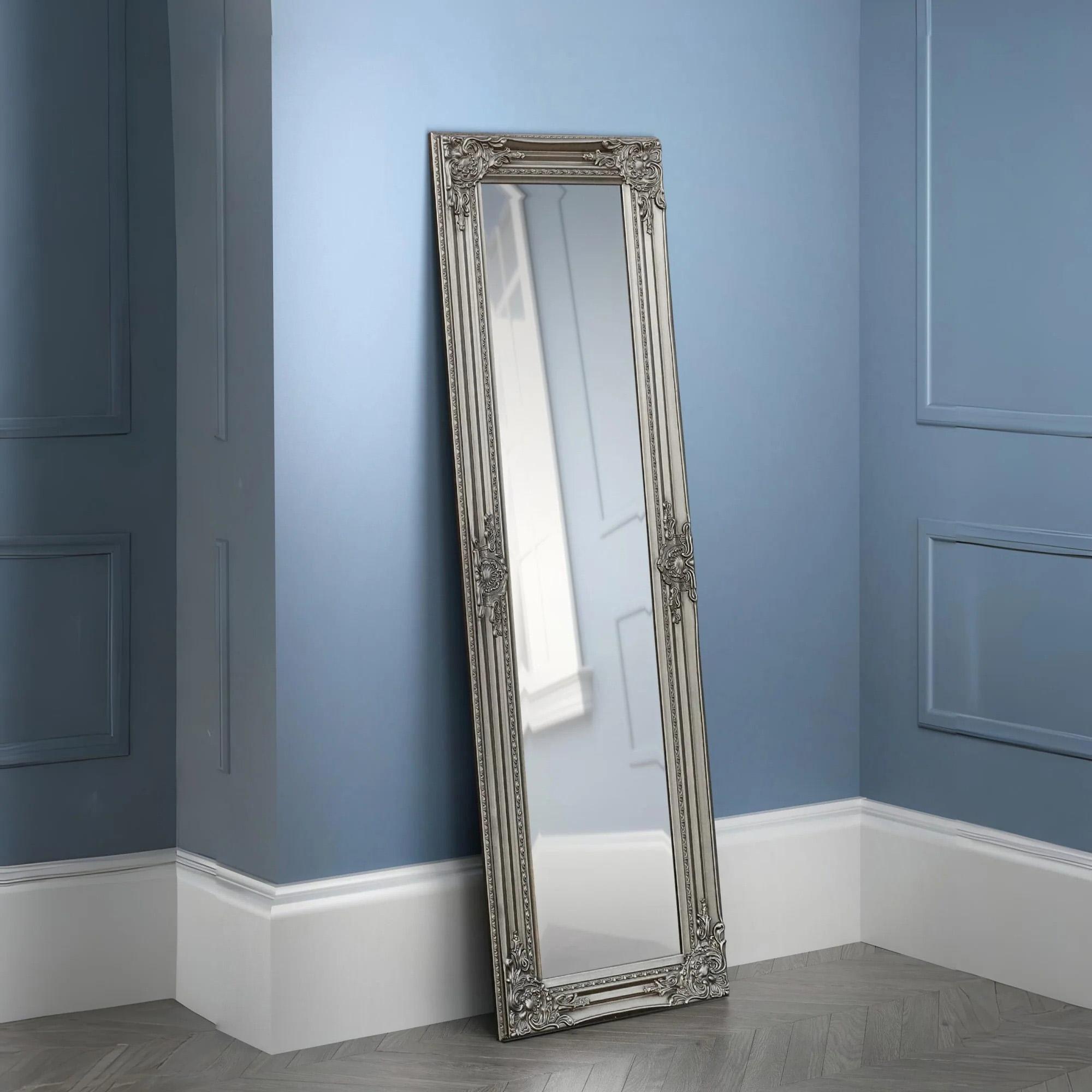 Palais Leaner Mirror - Rectangular - Pewter