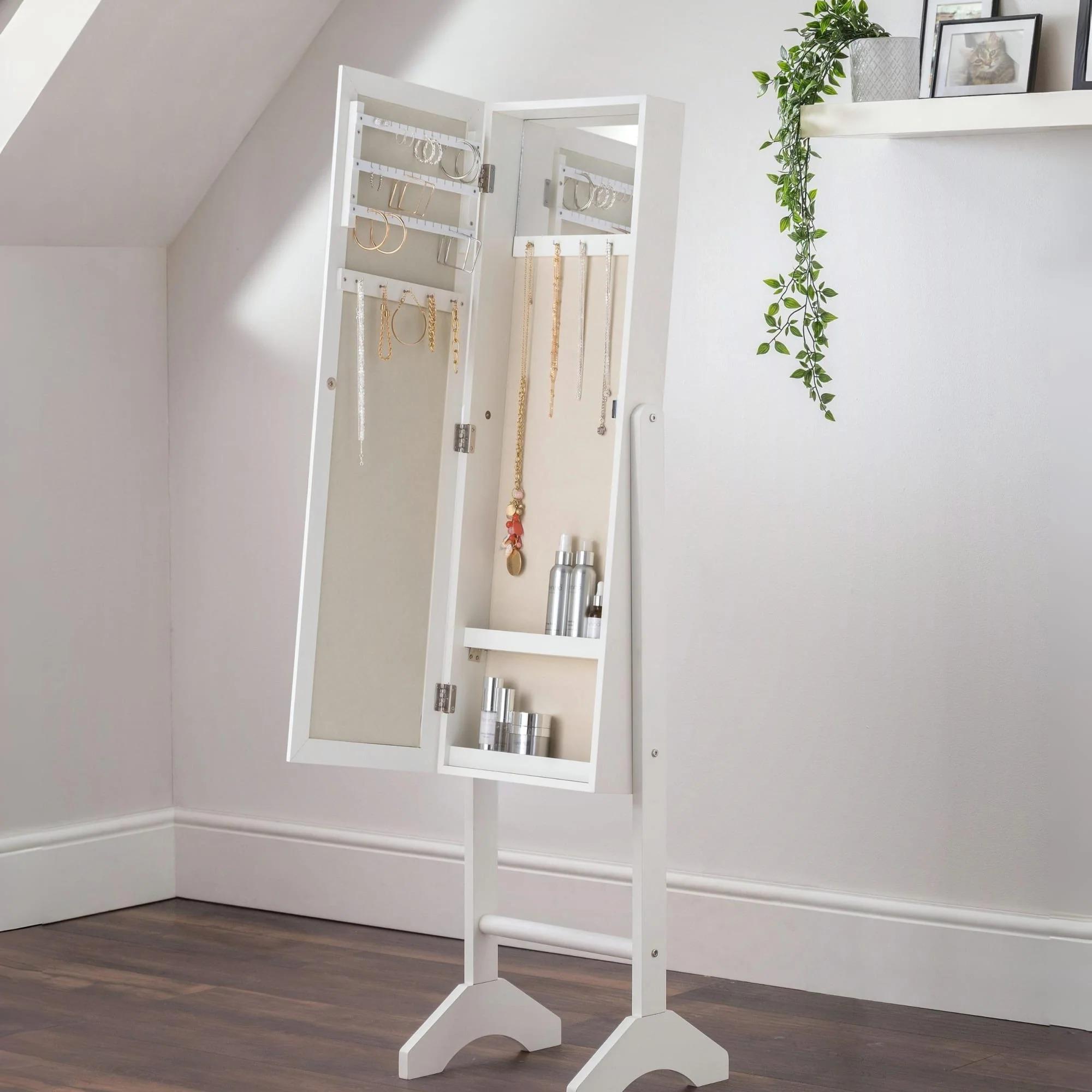 Prima Jewellery Mirror - 1 Door - White