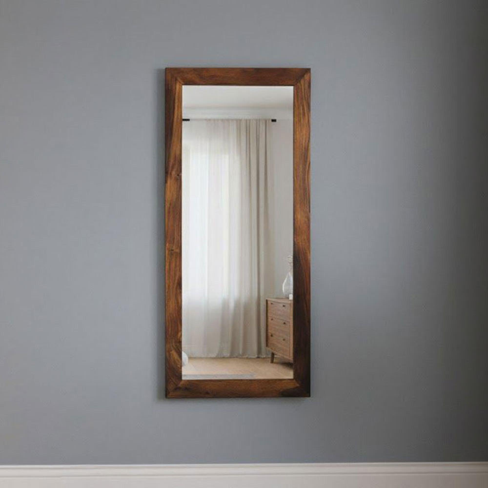 Cube Sheesham Bedroom Mirror - 40cm x 130cm
