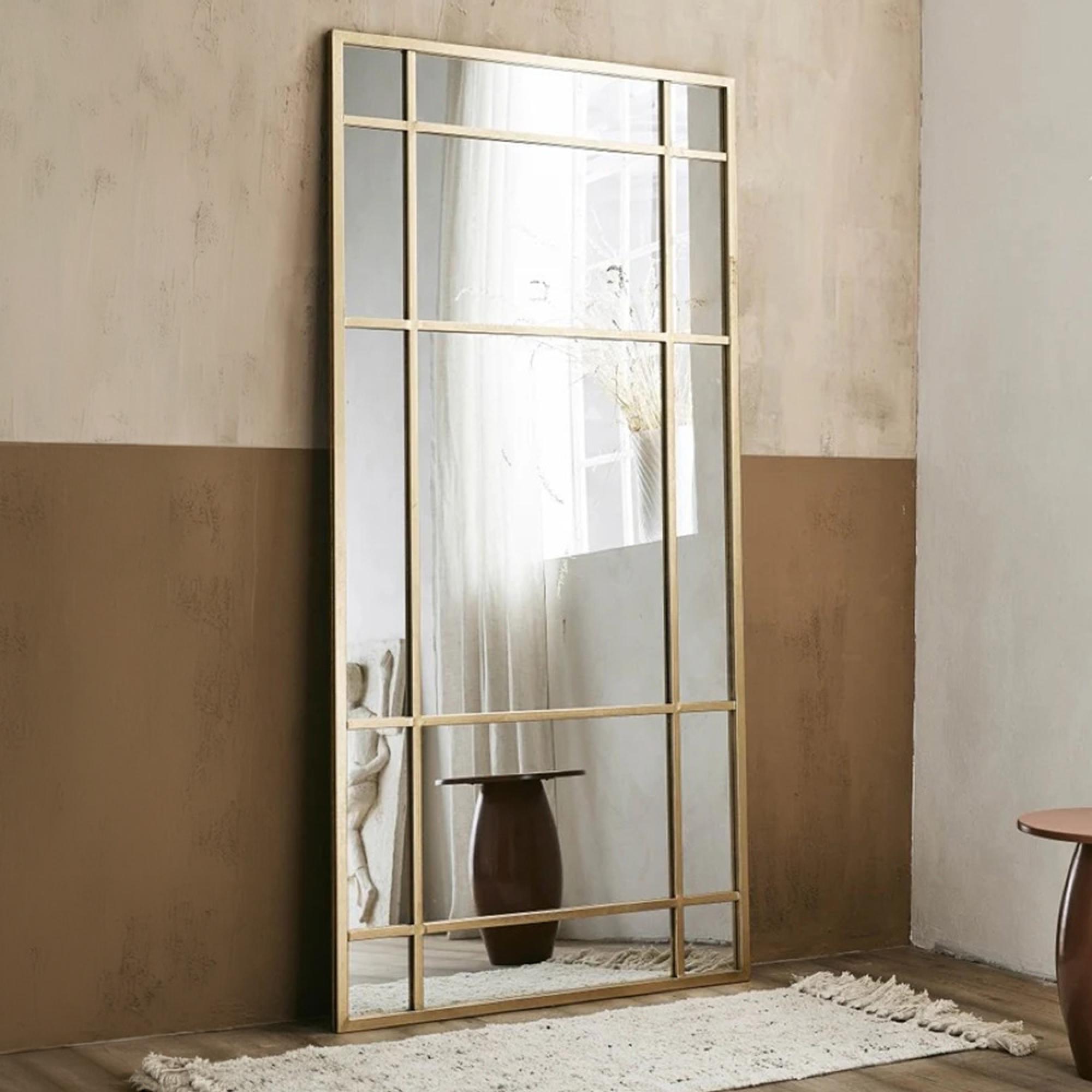 Spirit Standing Mirror - Gold - Metal - 101.5cm x 203.5cm