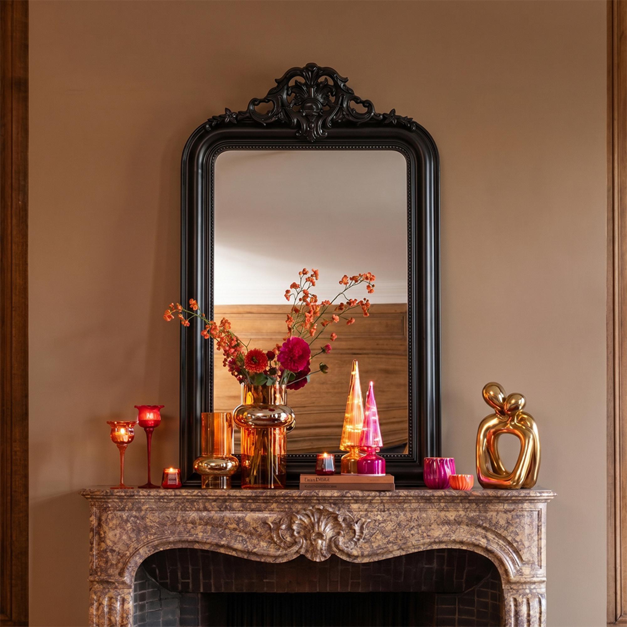 Wall Mirror - Black - Emi Wood - 87cm x 144cm