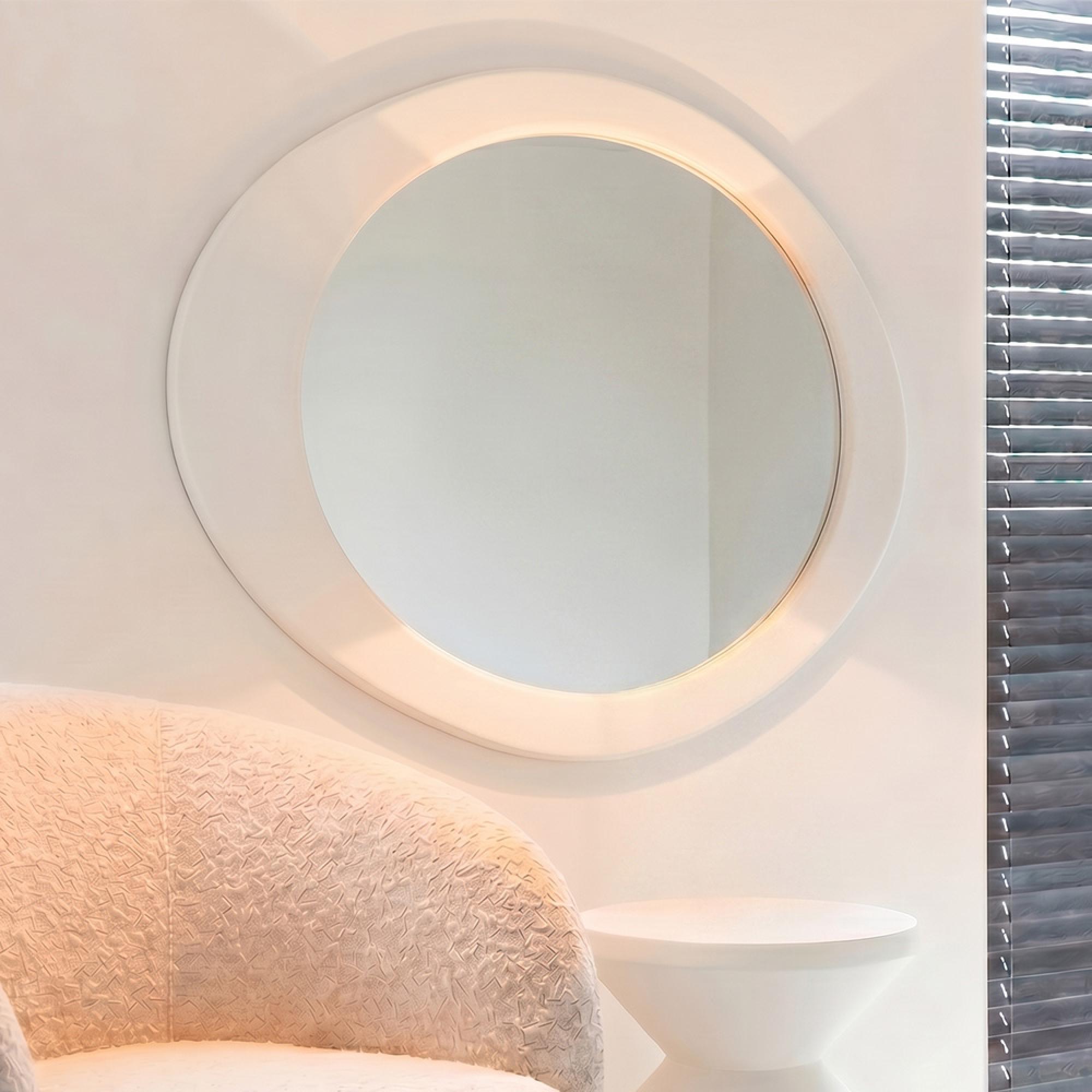 Bloomstone Wall Mirror - Oval - White - 108cm x 120cm