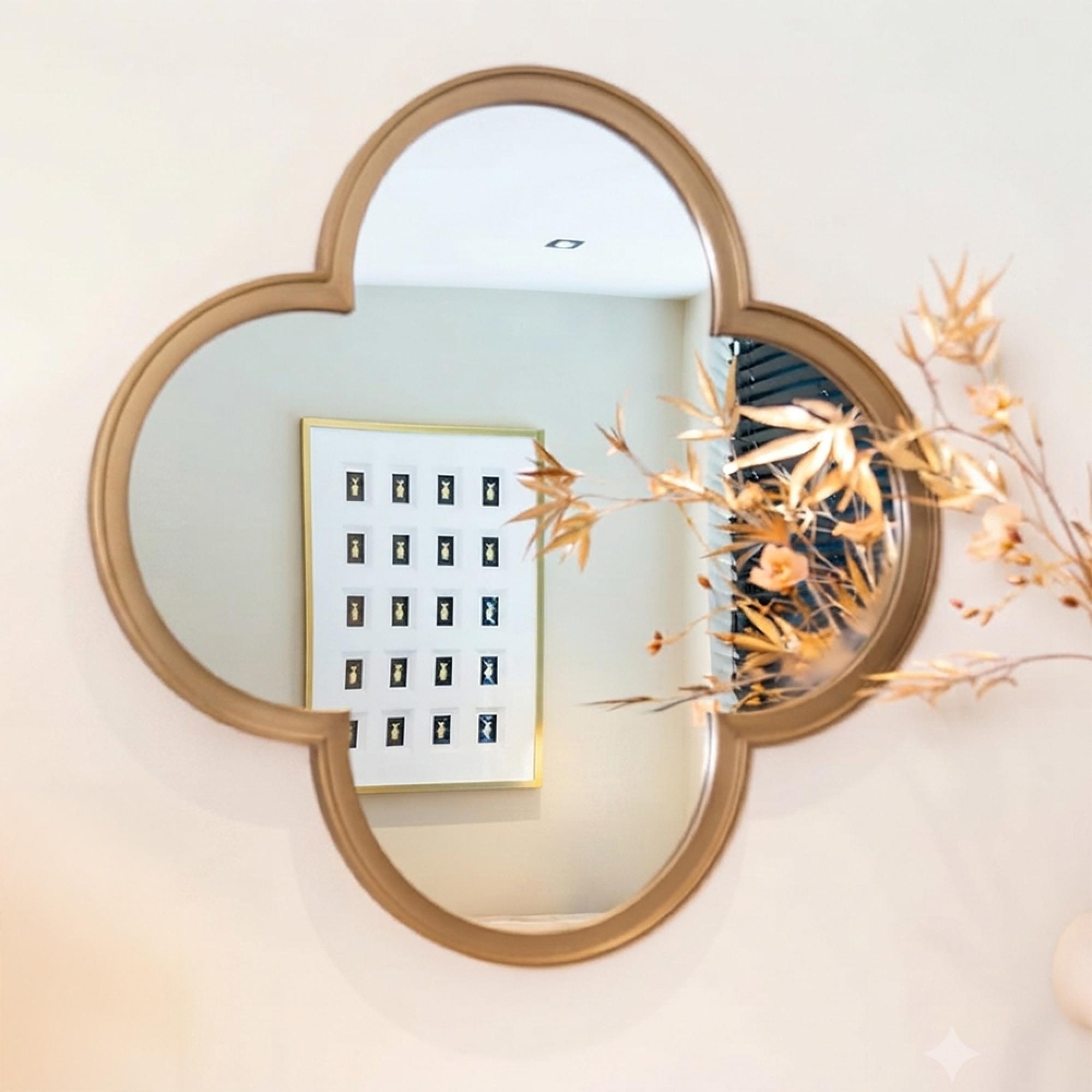 Lowen Wall Mirror - Brushed Gold - Metal - 100cm x 4cm