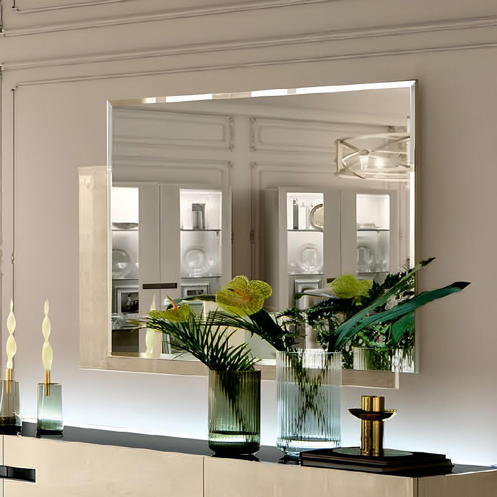 Ambra Italian Wall Mirror - Sand Birch