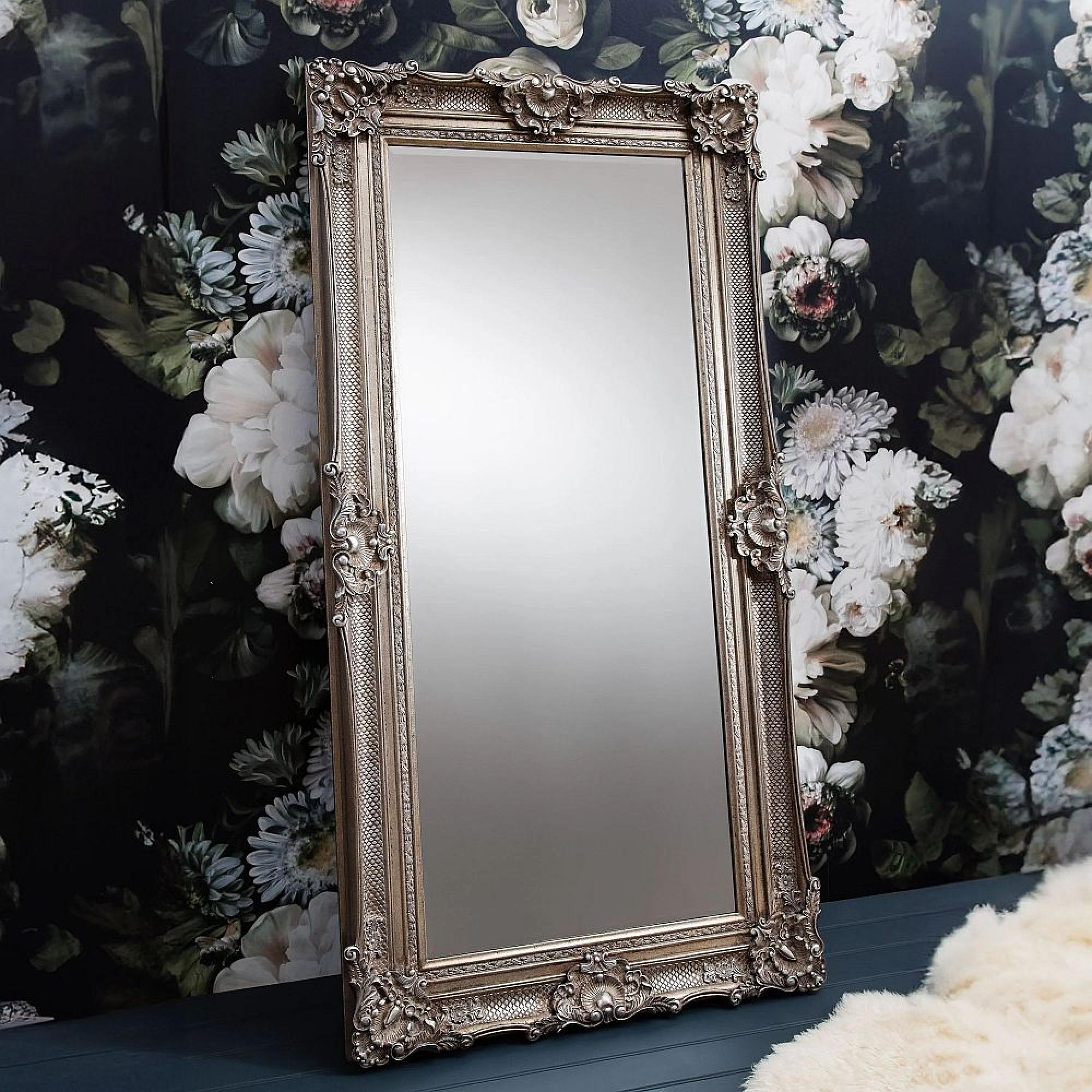 Clearance - Stretton Leaner Mirror - 88cm x 177cm - Silver - A215