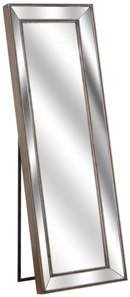 Augustus Cheval Mirror - Antique Metallic - 62cm x 180cm