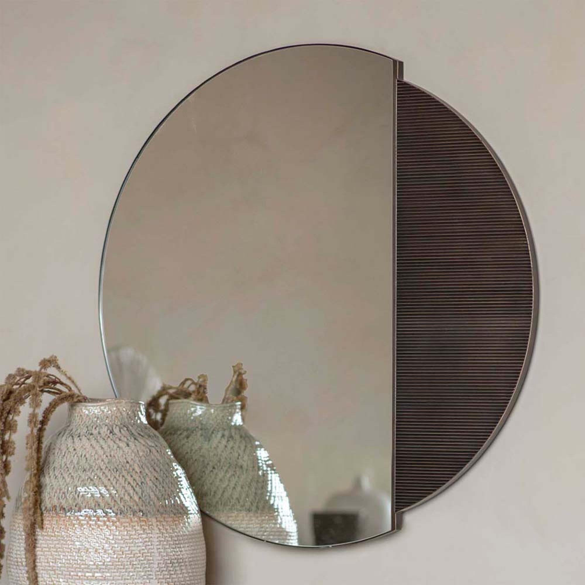 Belvedere Wall Mirror - Black - Round - 90cm x 90cm