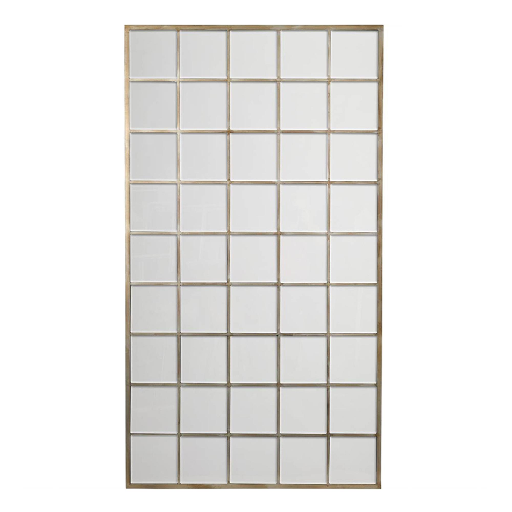 Blakely Wall Mirror - Antique Gold Window - 100cm x 180cm