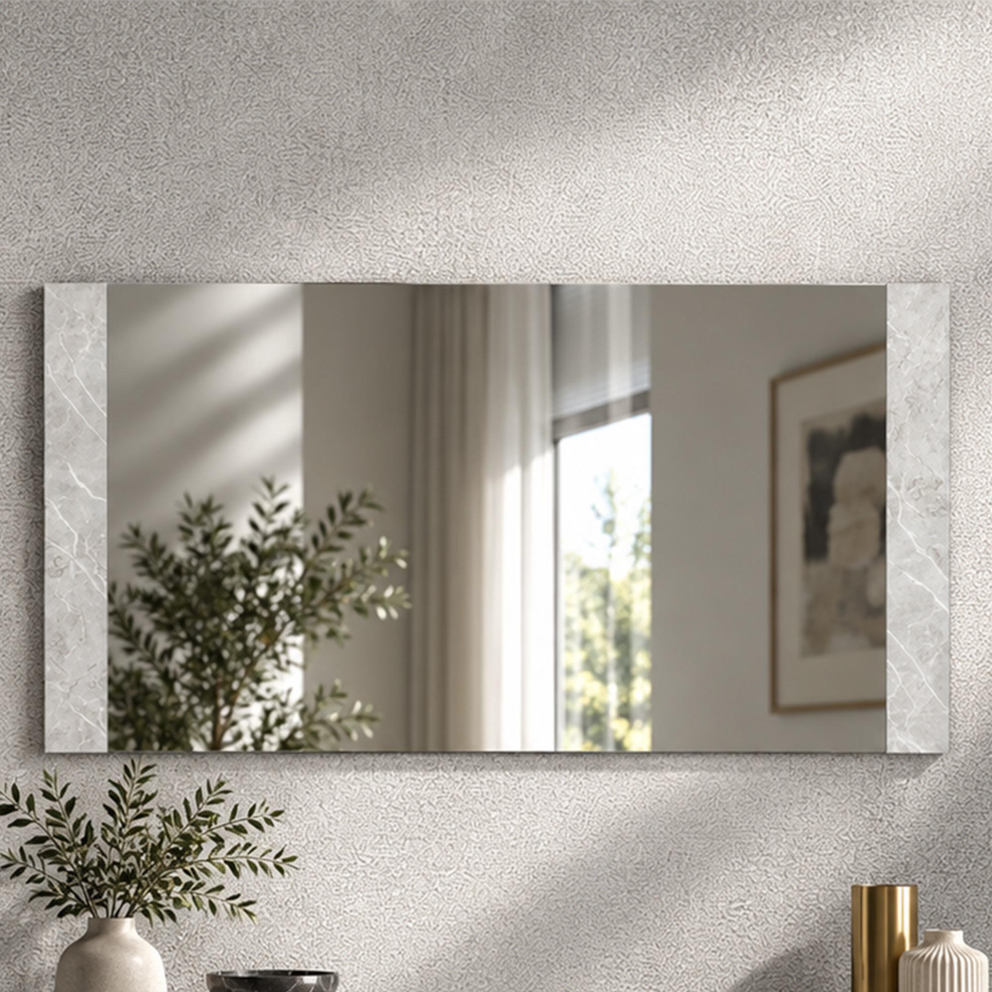 Modern Mara Wall Mirror - 138cm - White