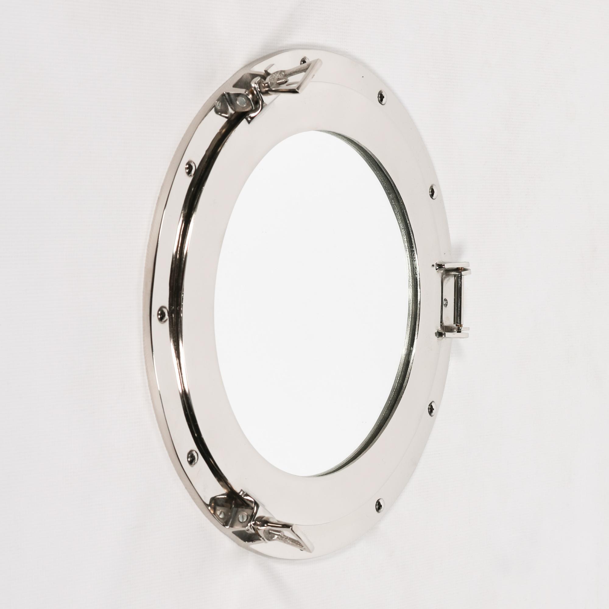 Port Hole Mirror - Silver - Large Round - 43.5cm x 43.5cm