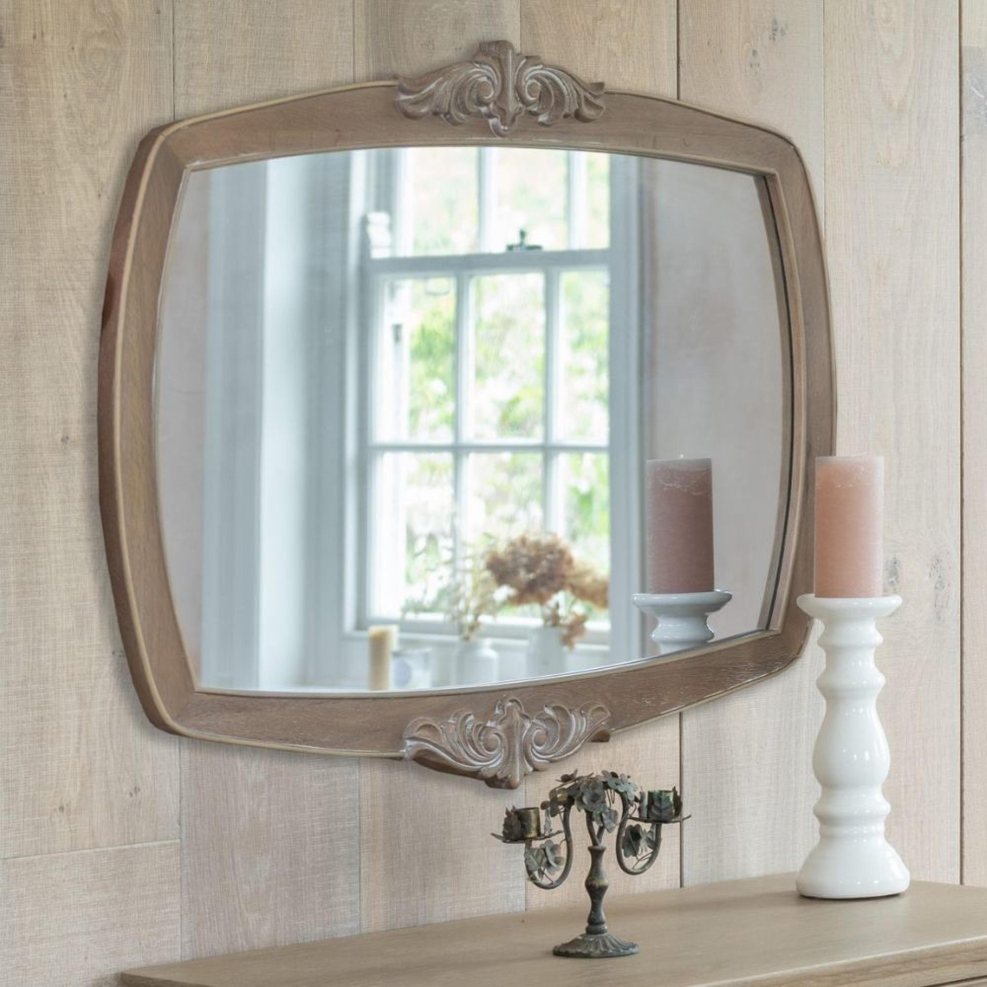 Camille Wall Mirror - Grey Oak