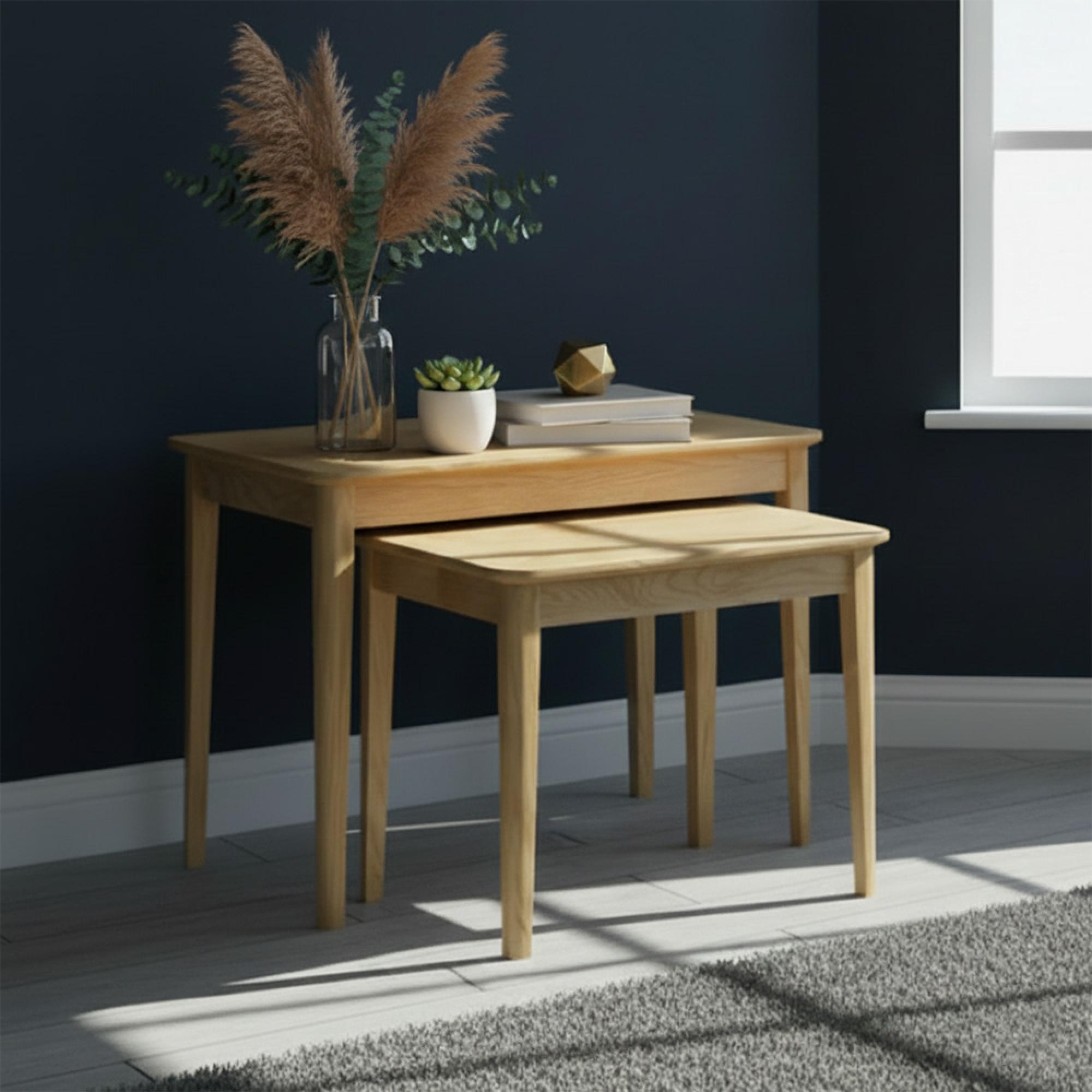 Bath Nest of Tables - Set of 2 - Oak