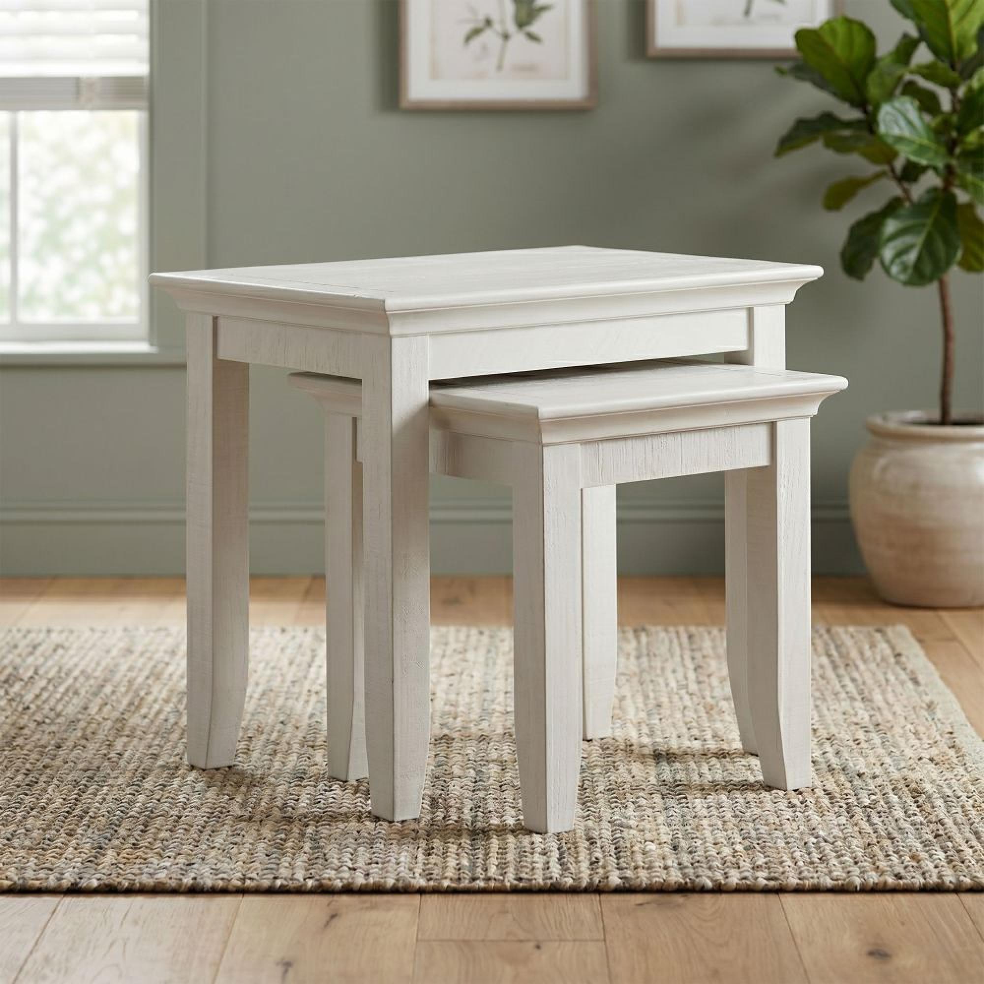 Provence Painted Nest of 2 Tables - Truffle
