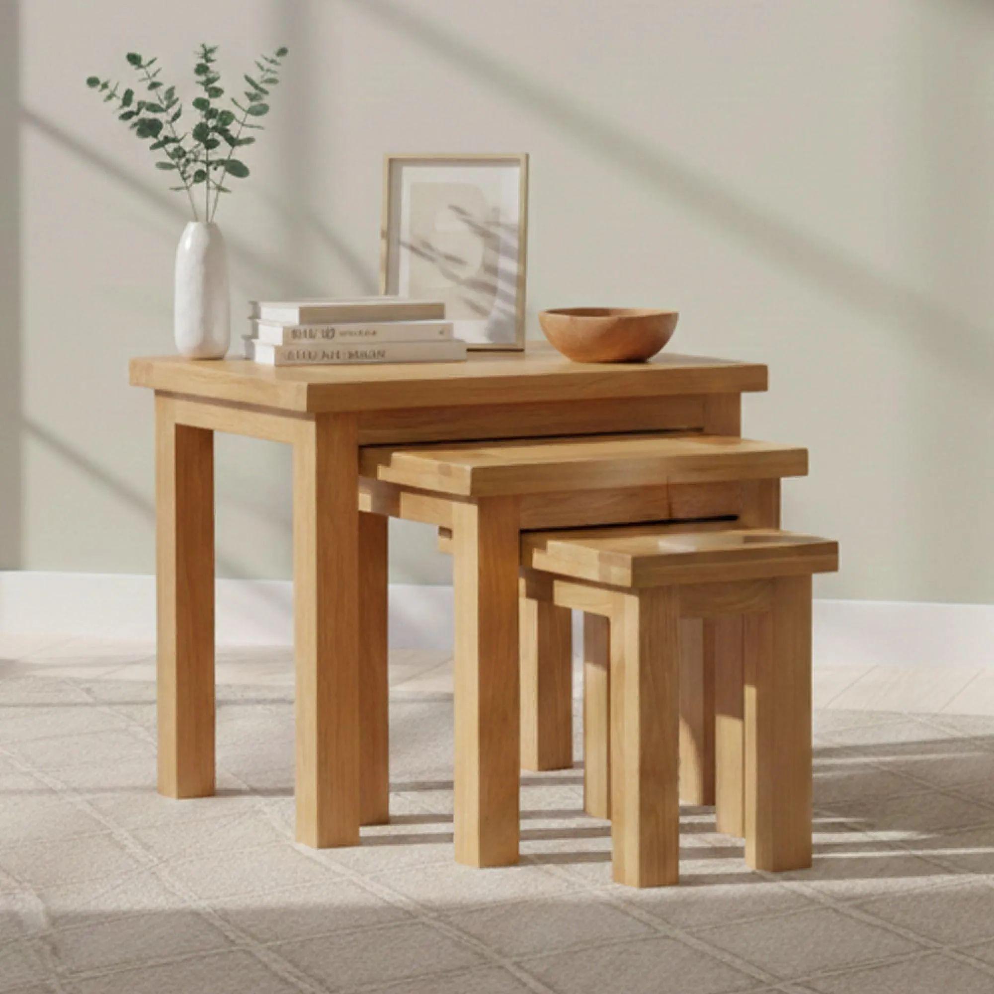 Appleby Nest of Tables - Set of 3 - Oak