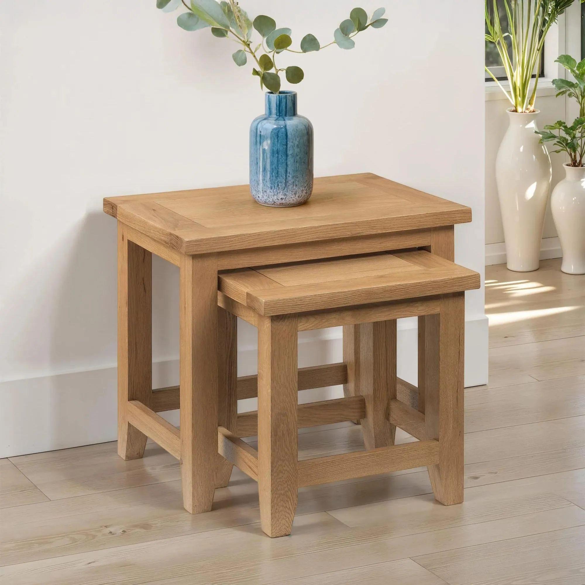 Astoria Oak Nest of Tables - Set of 2