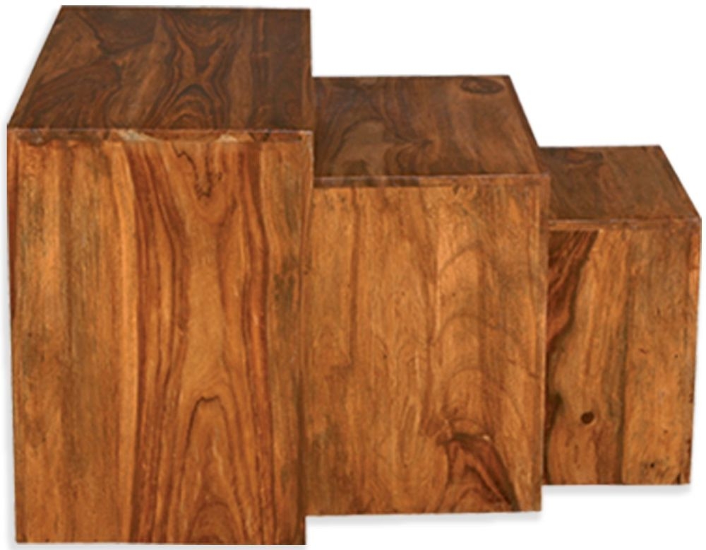 Cuban Nest of Tables - Set of 3 - Sheesham Wood