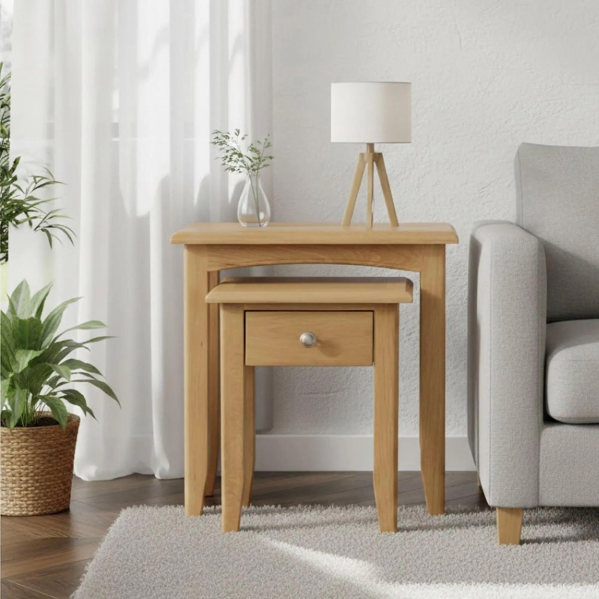 Kilkenny Nest of Tables - Set of 2 - Oak