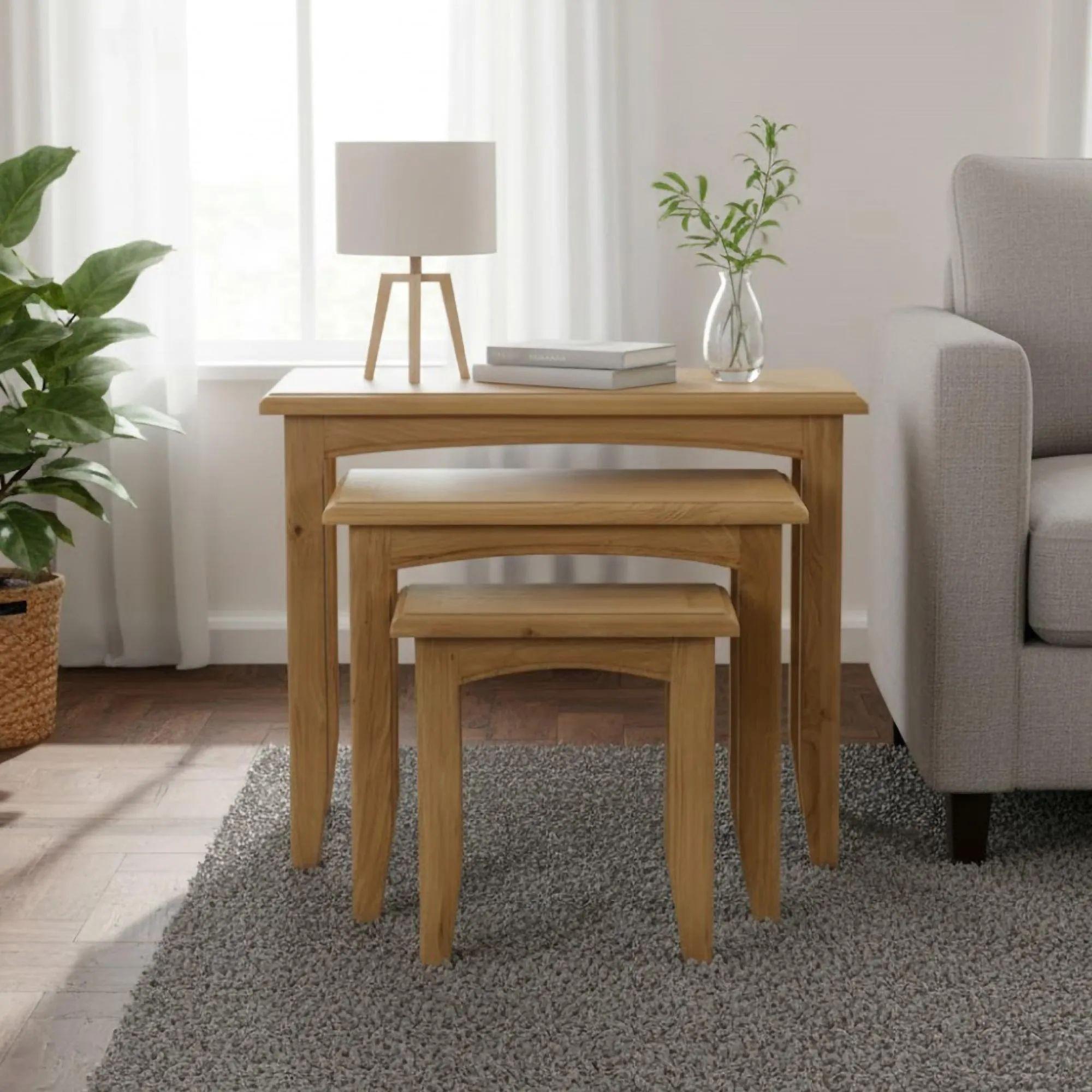 Kilkenny Nest of Tables - Set of 3 - Oak