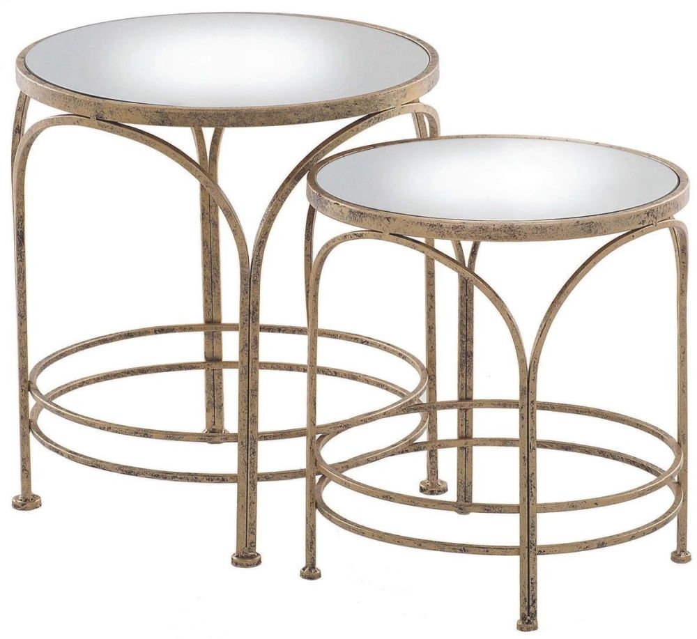 Ethan Nest of Tables - Antique Gold - Set of 2