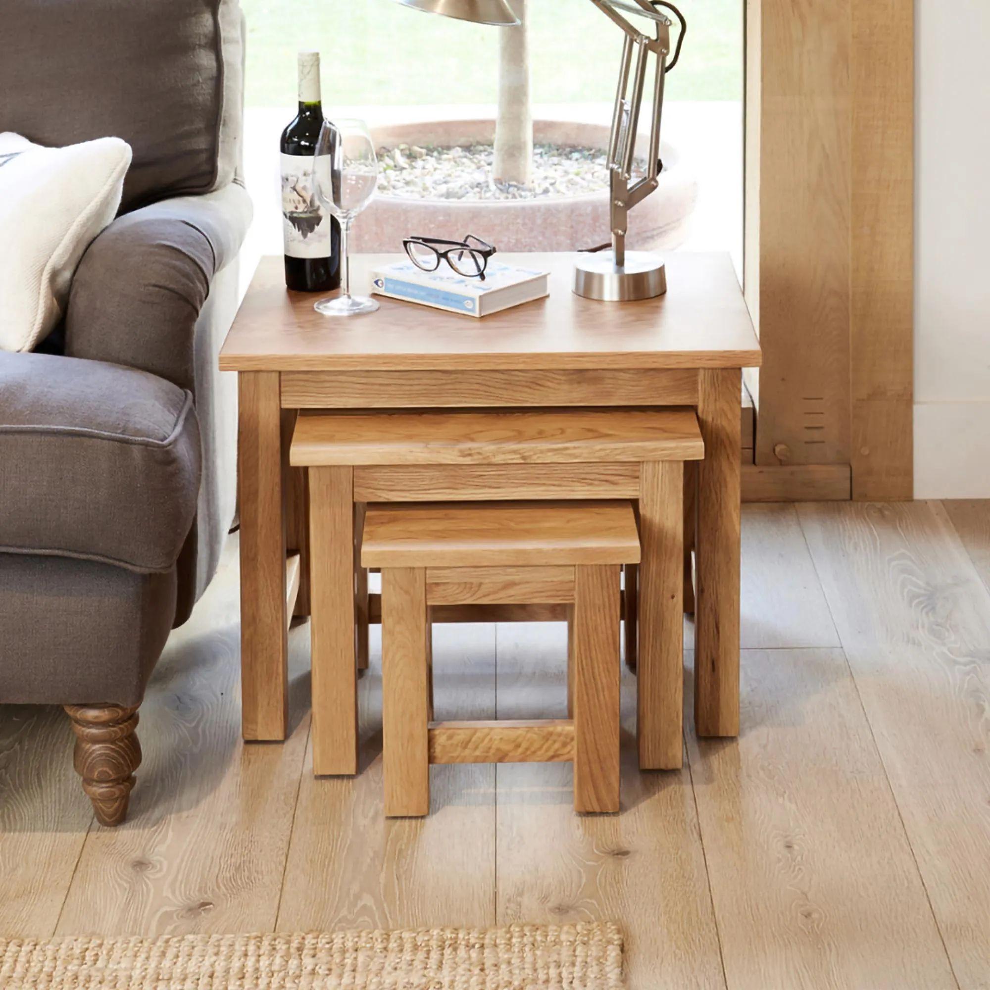 Mobel Oak Nest of Tables