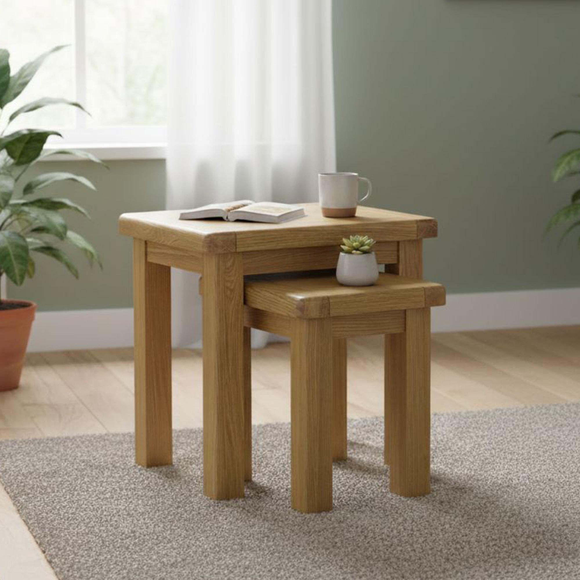 Normandy Nest of Tables - Set of 2 - Oak