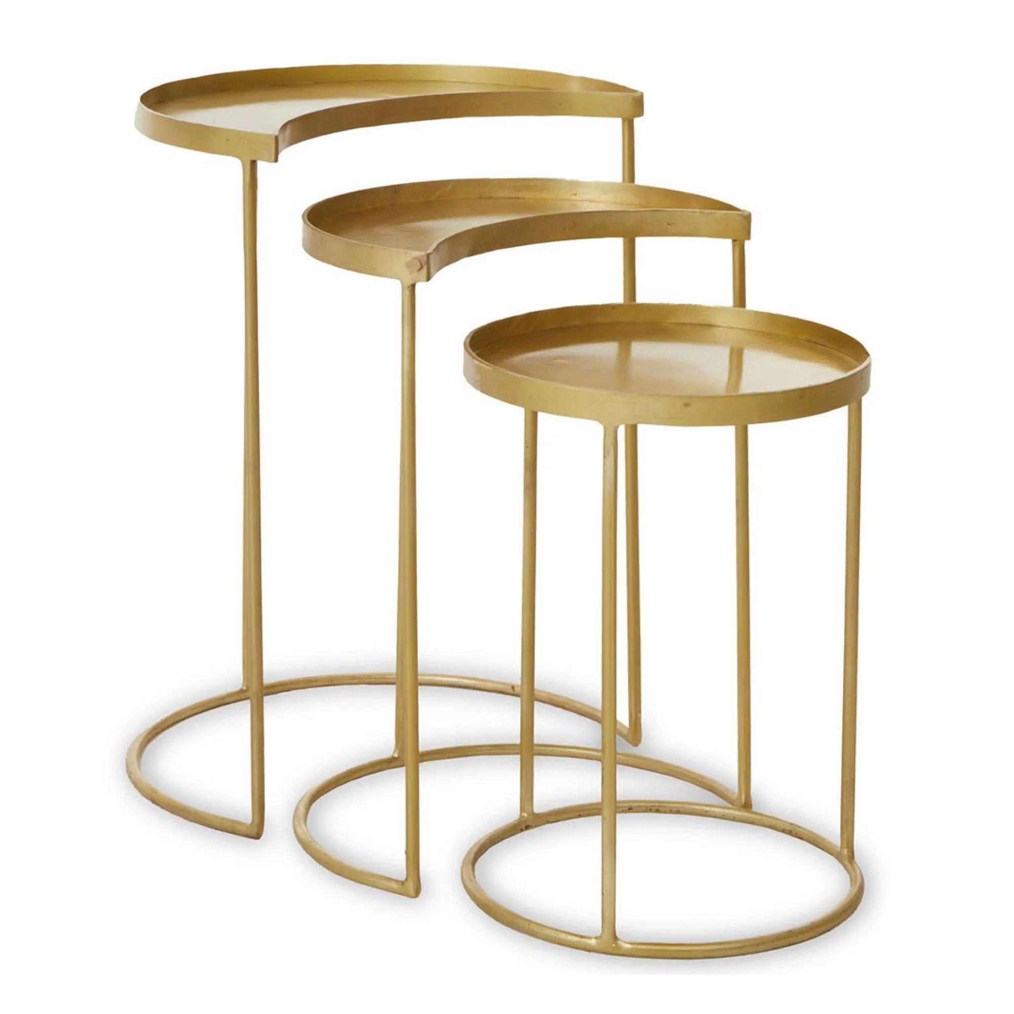 Suar Nest of 3 Tables - Gold