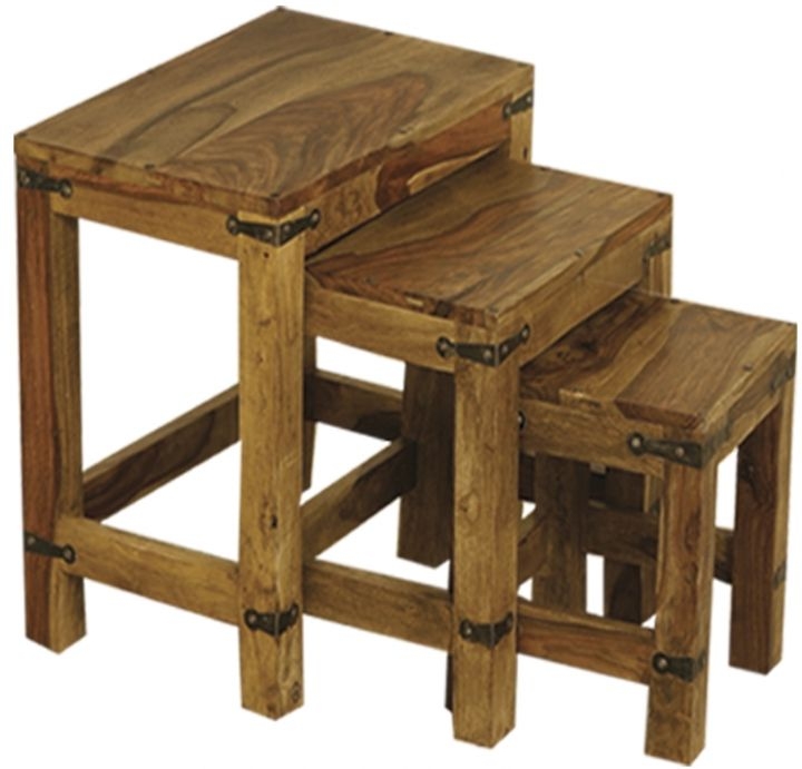 Thacket Nest of Tables - Set of 3 - Sheesham Wood