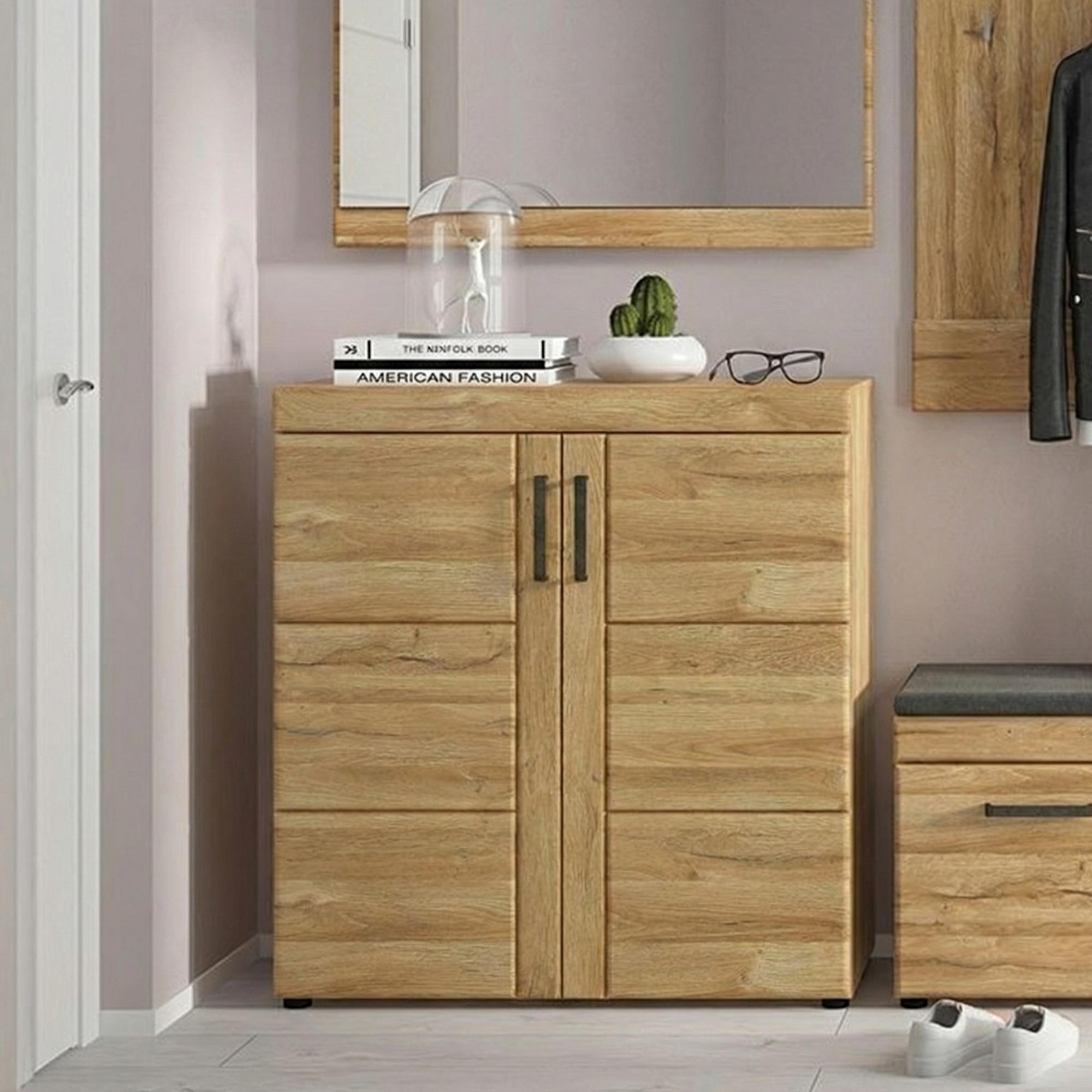 Cortina Shoe Cabinet - 2 Door - Oak
