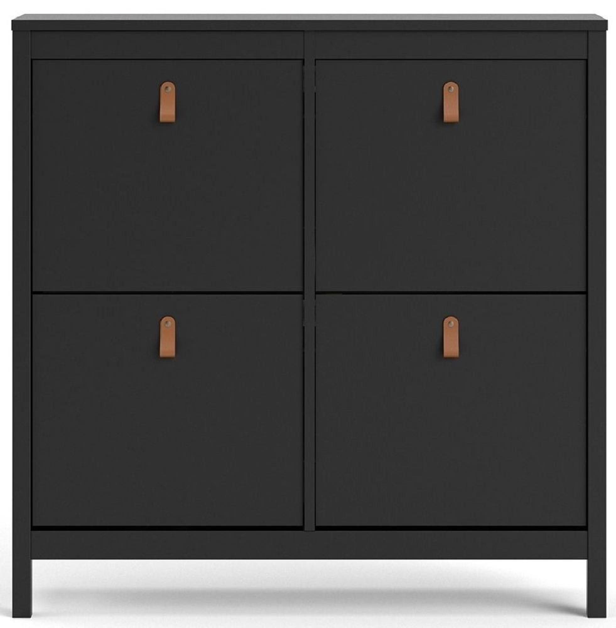 Barcelona Shoe Cabinet - 4 Drawer - Black