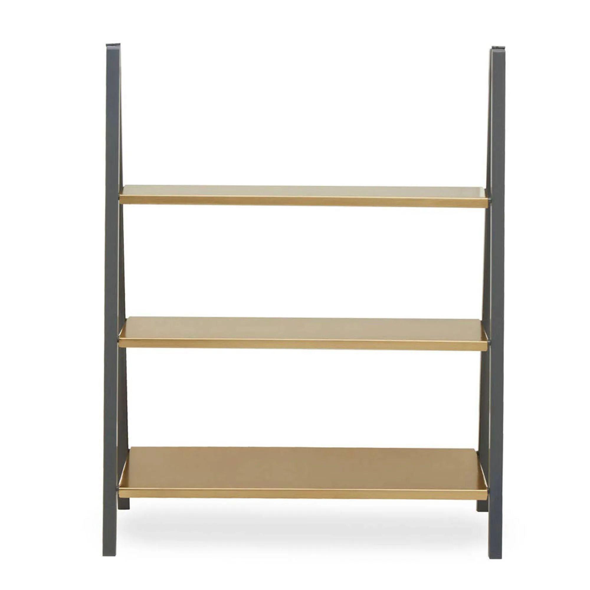 Korba Shelf - Grey and Gold Metal