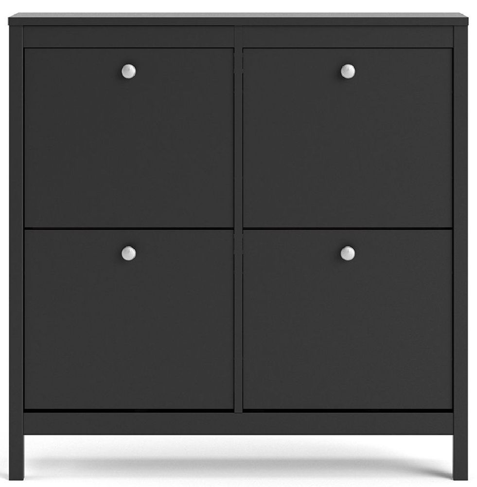 Madrid Shoe Cabinet - 4 Drawer - Black