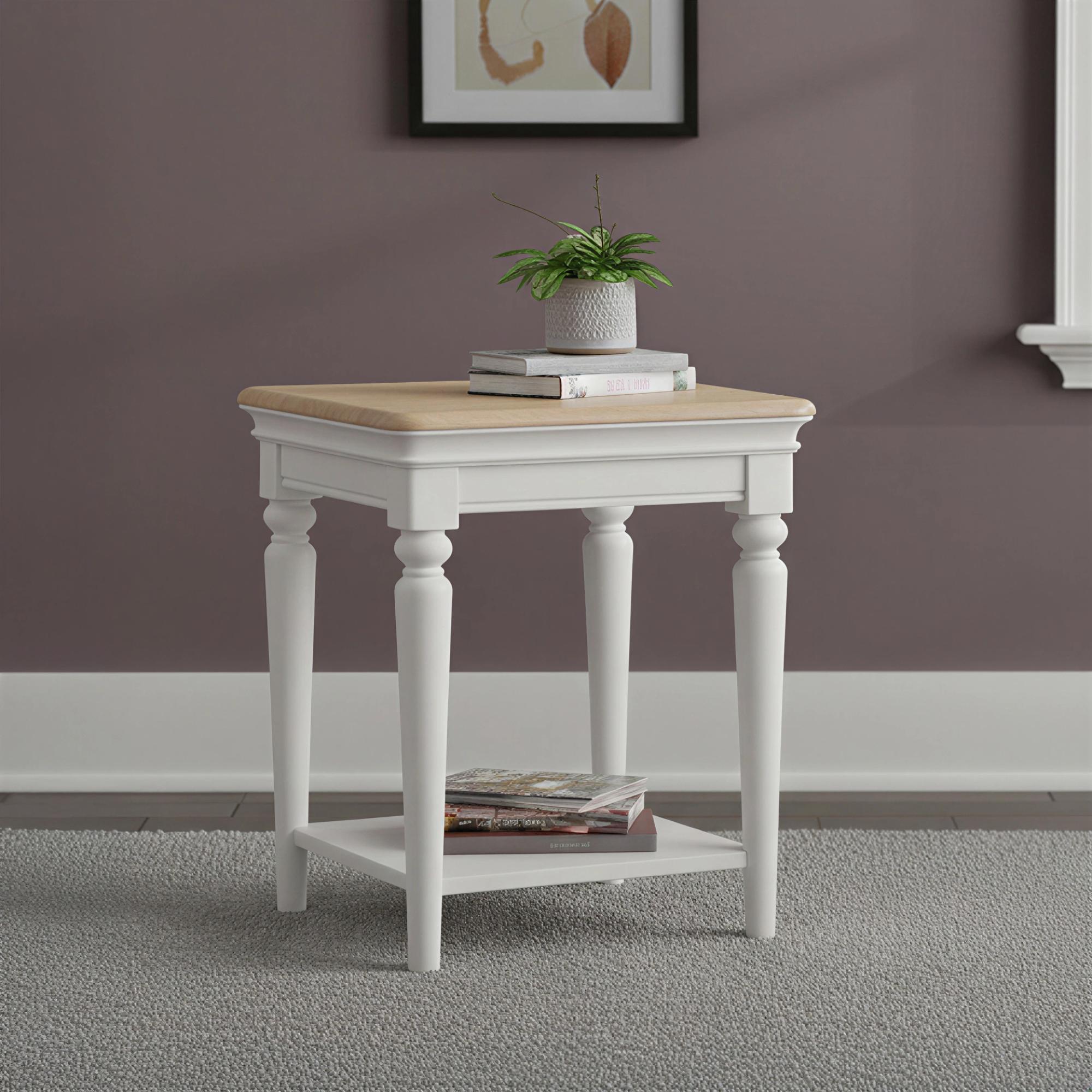 Cromwell Lamp Table - Square - Grey Painted