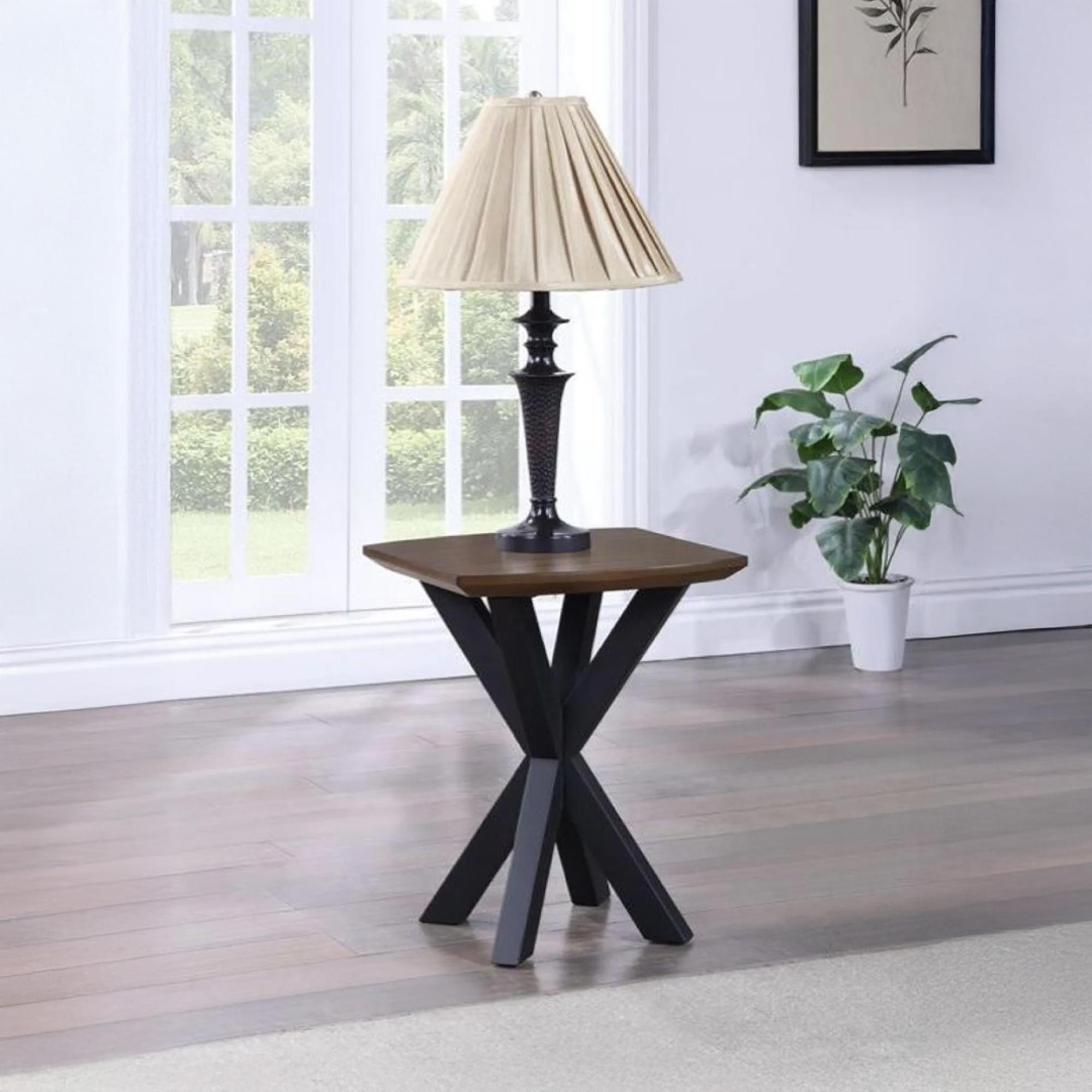 Nevada Lamp Table - Curved Top Wood