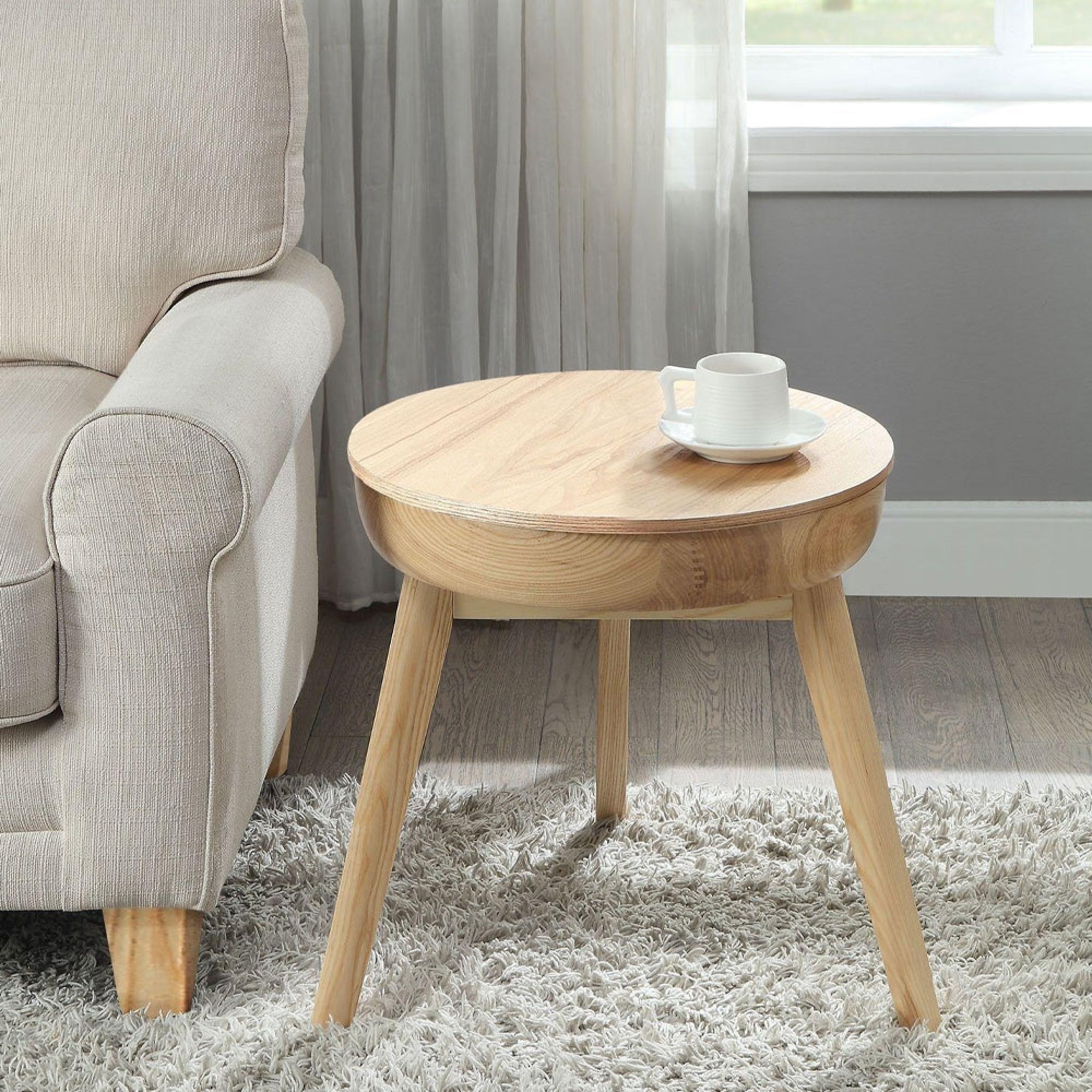 San Francisco Round Lamp Table - Ash - JF711