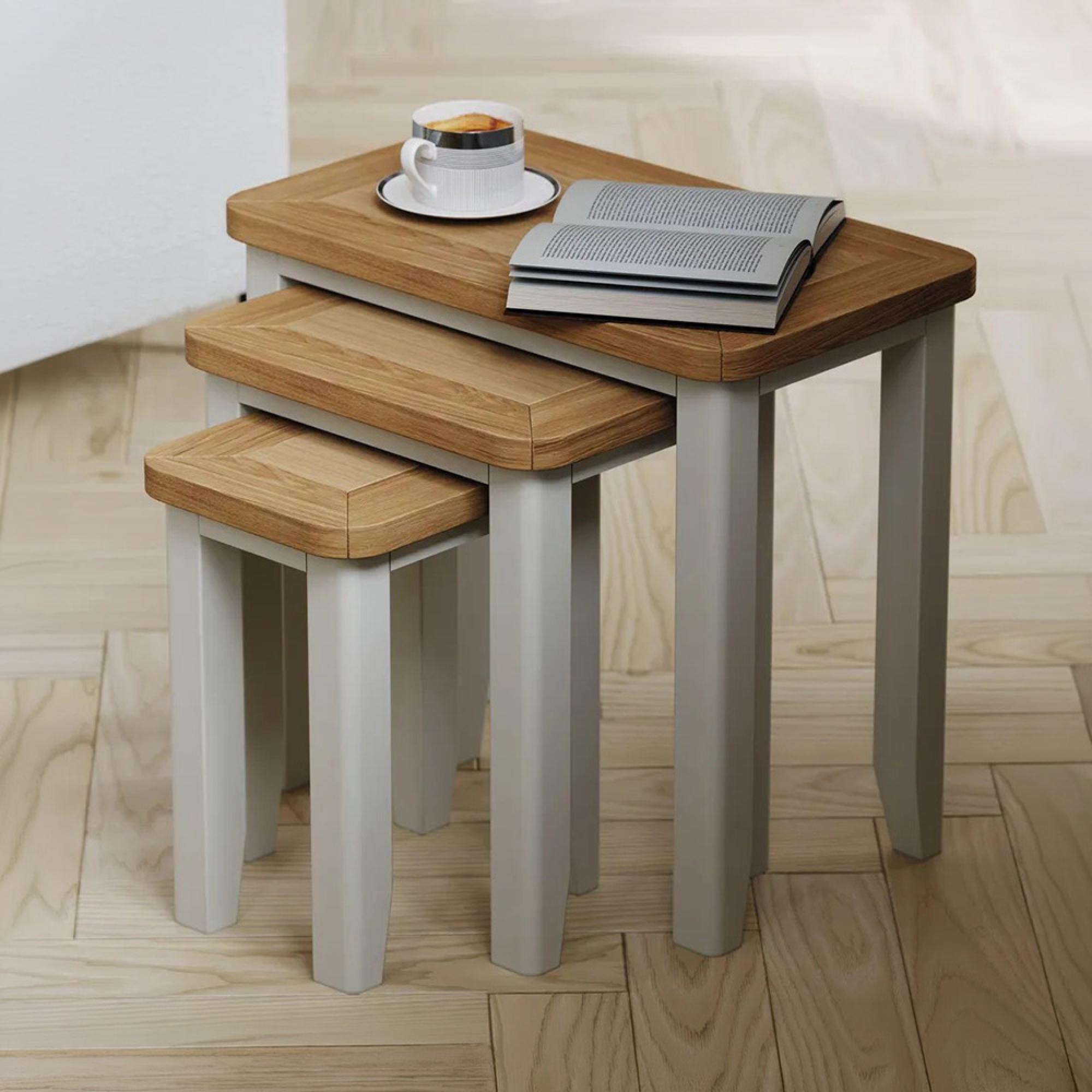 Arden Grey Painted Nest of 3 Tables