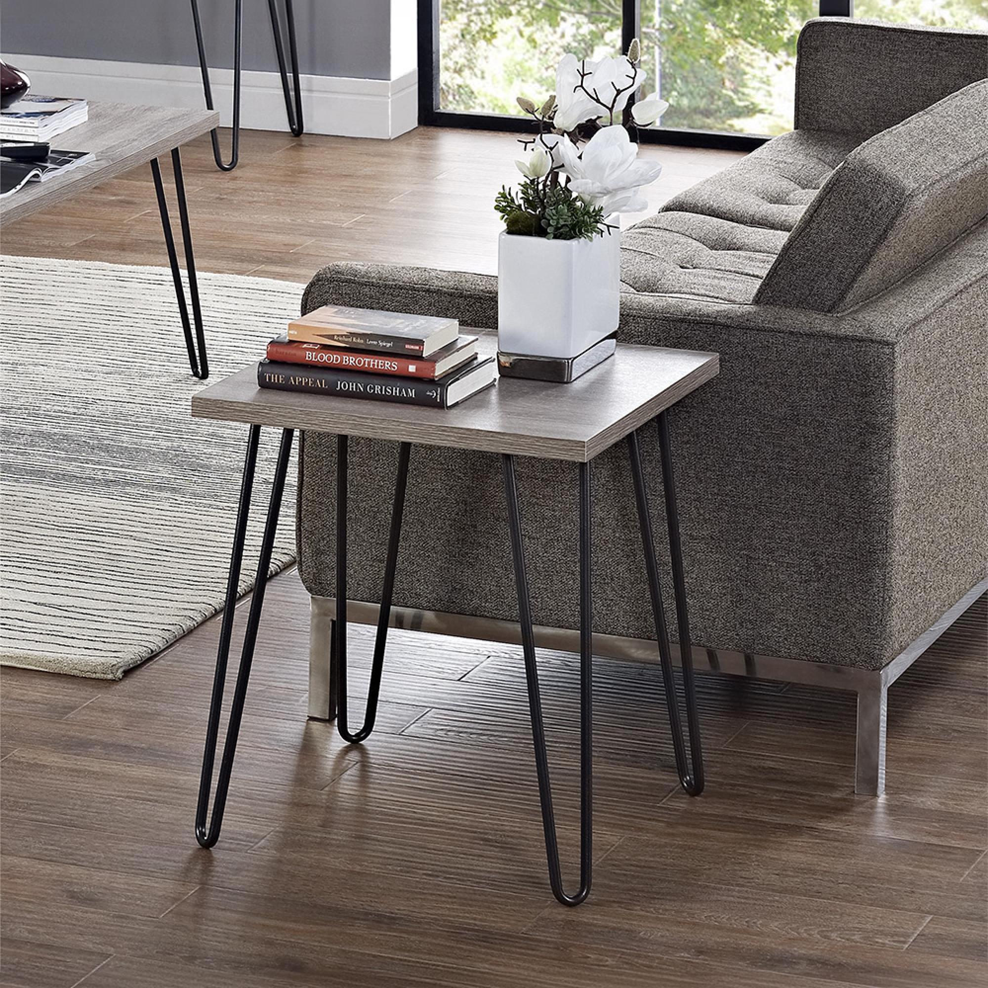 Owen Retro End Table - Grey Oak - 5068196PCOMUK