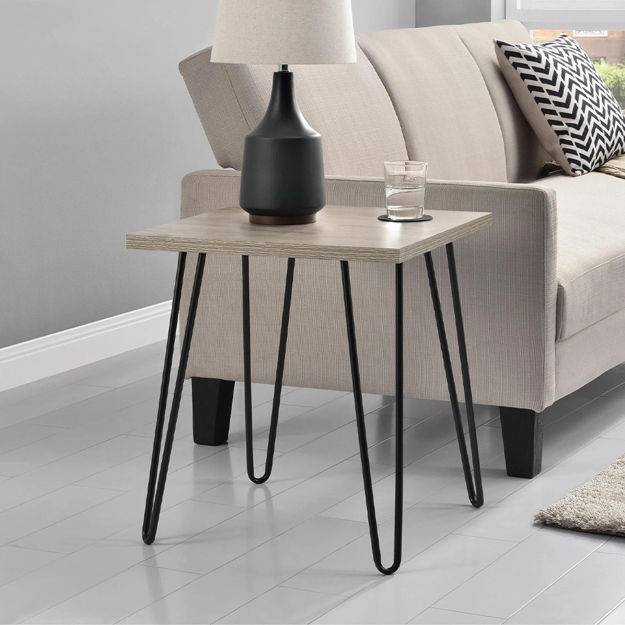 Owen Retro End Table - Rustic Oak - 5068496COMUK
