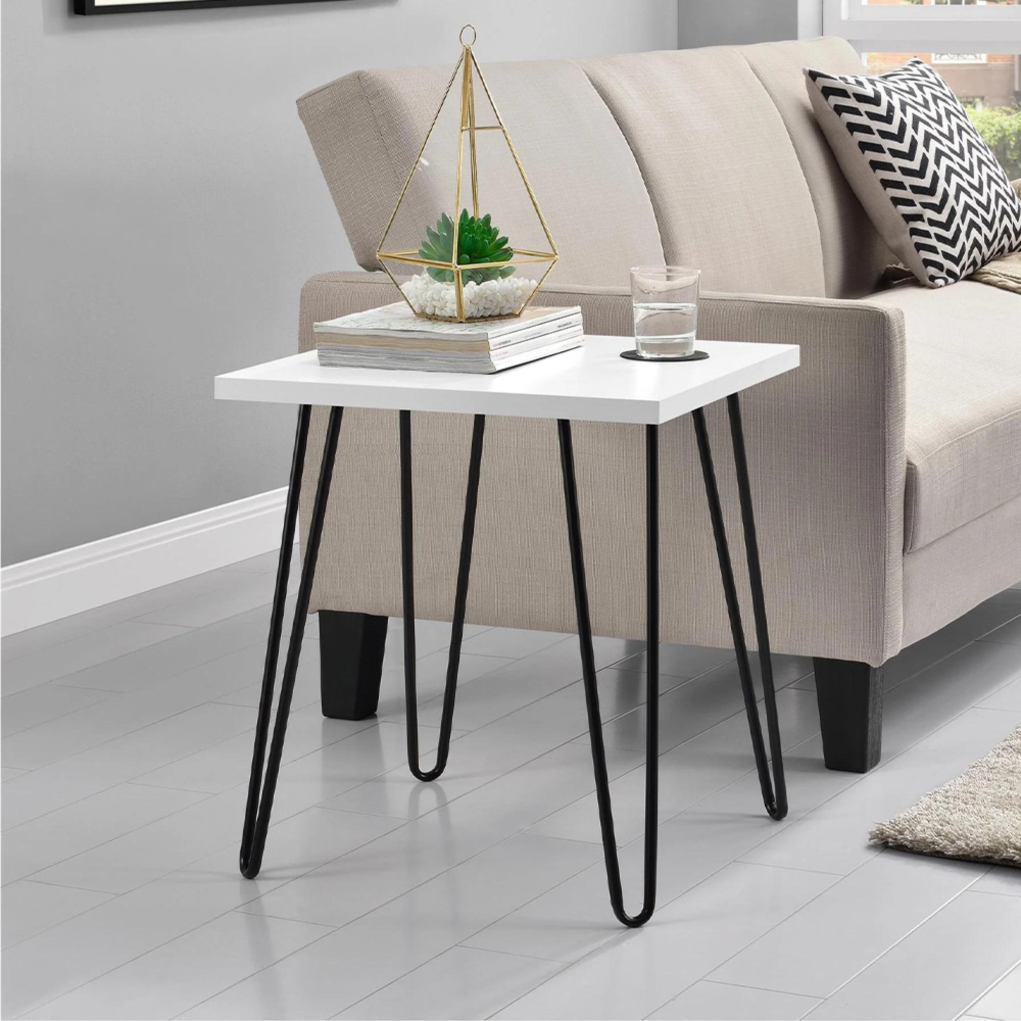 Owen Retro End Table - White - 5012015COMUK