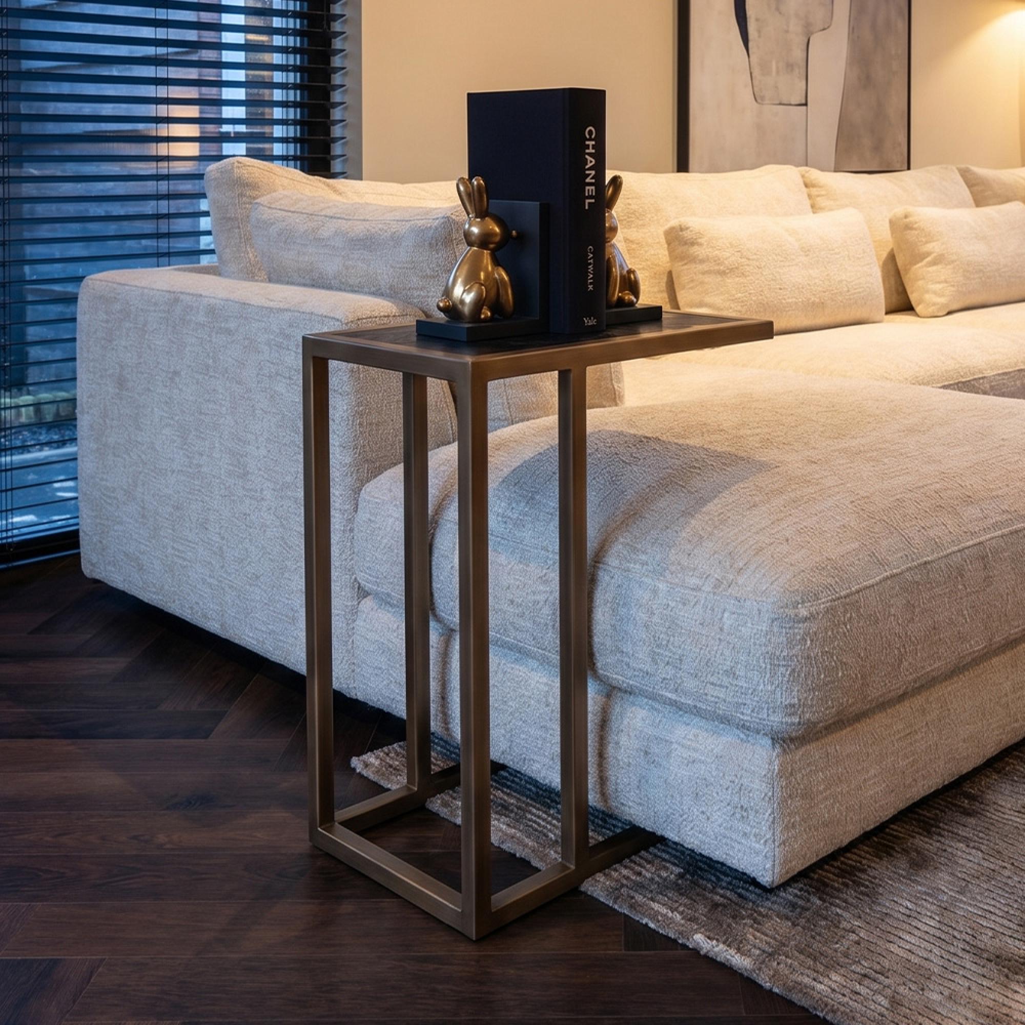 Blackbone Black and Brass Sofa Table