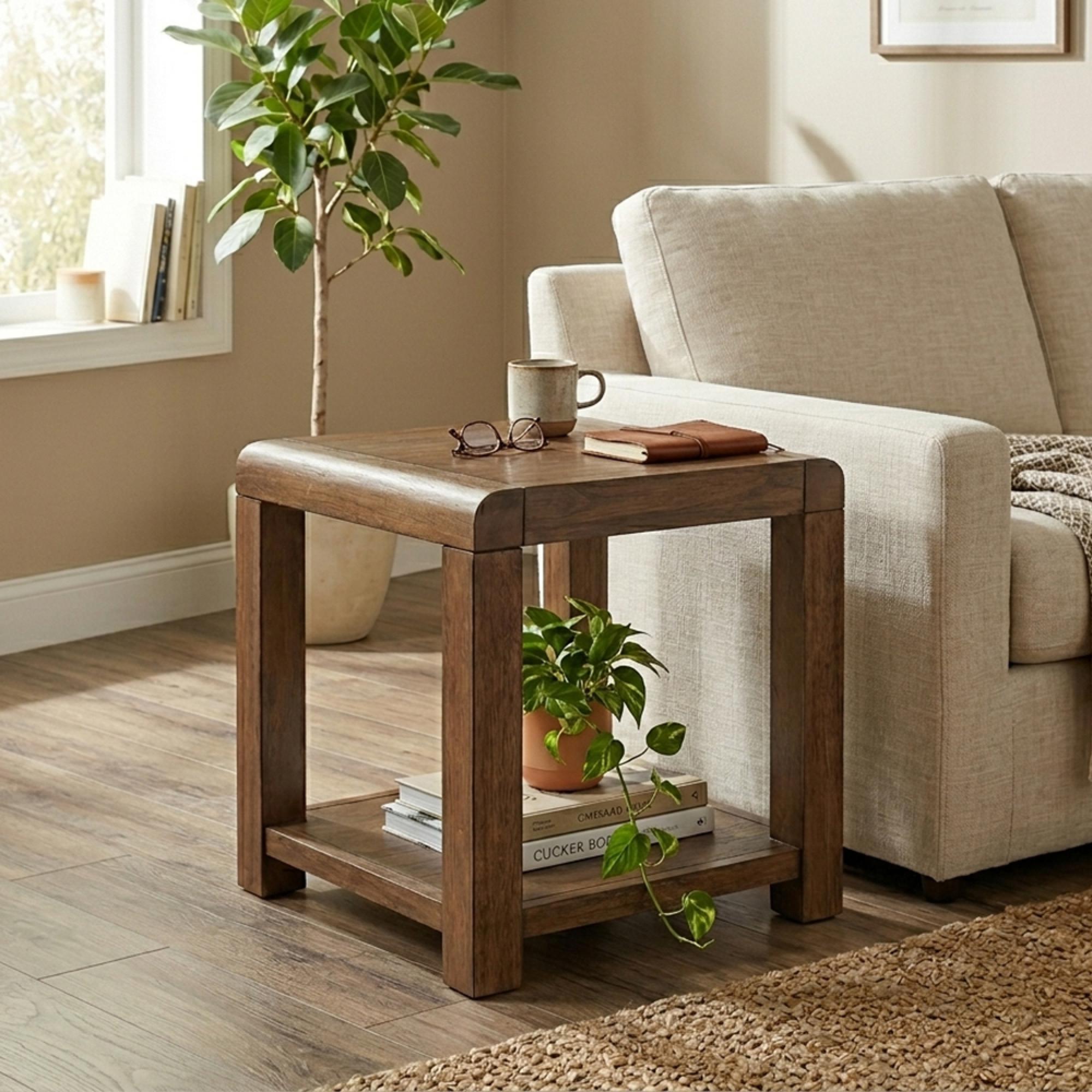 Oakridge End Table - Square - Dark Oak