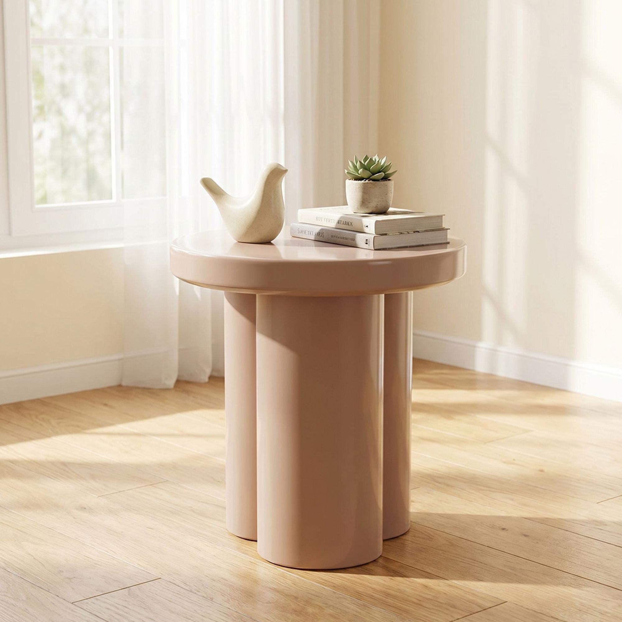 Brix Noa Side Table - Round - Vintage Pink - Metal
