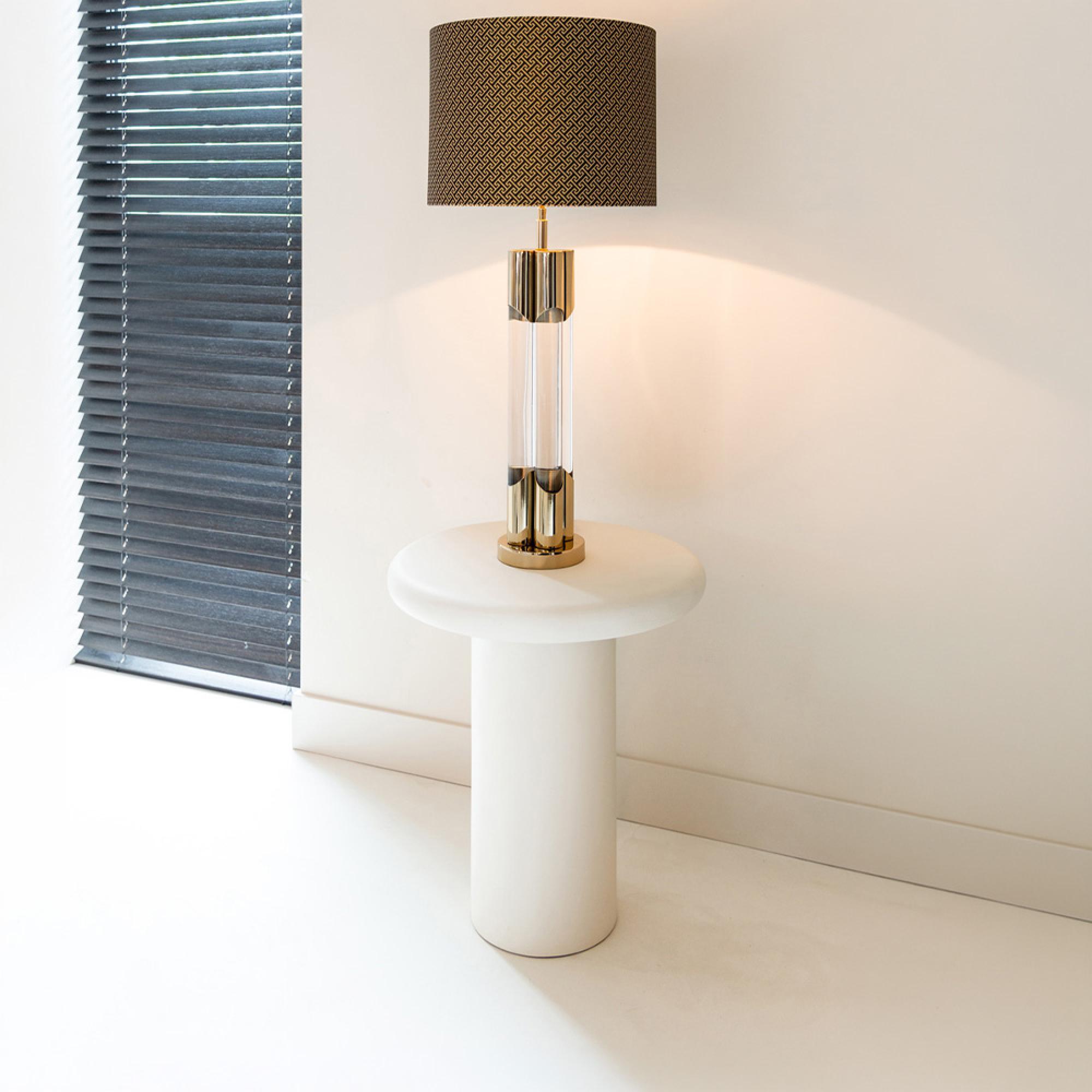 Bloomstone White Lime Plaster Round Side Table
