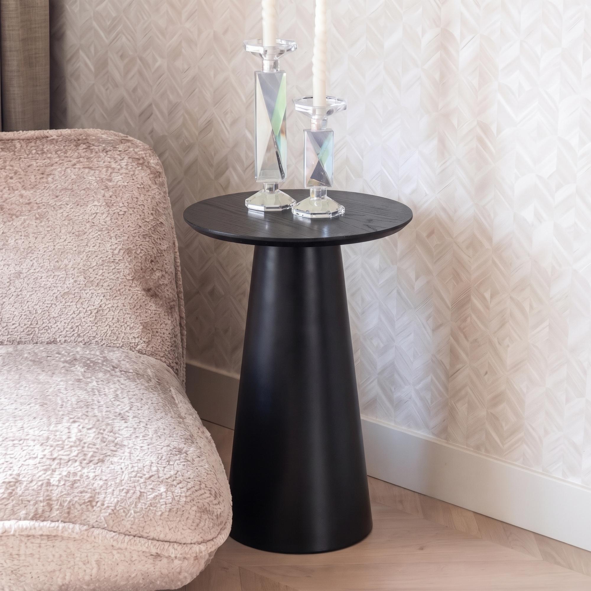 Jazz Black Round Side Table