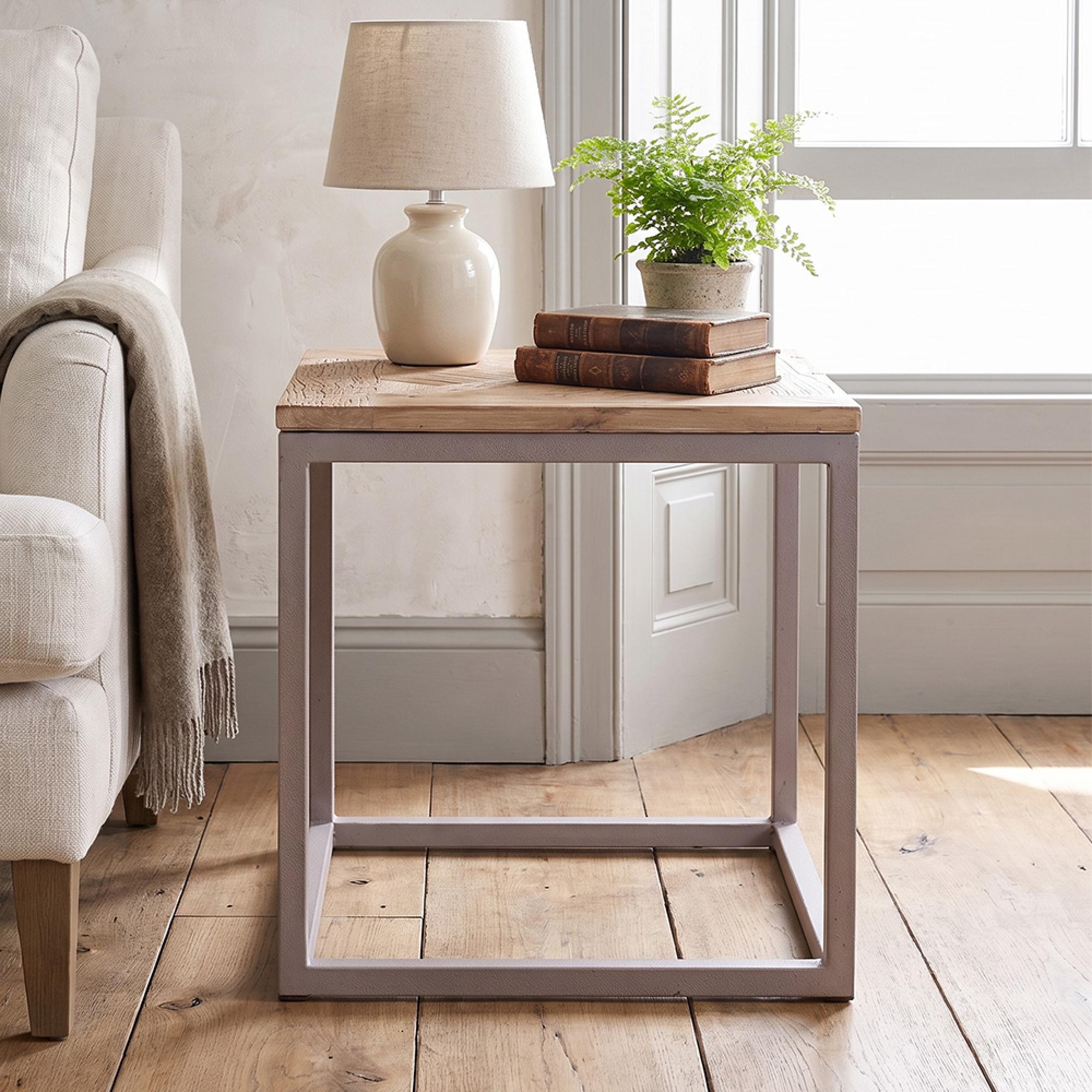 Firenze Side Table - Square - Natural - Wood